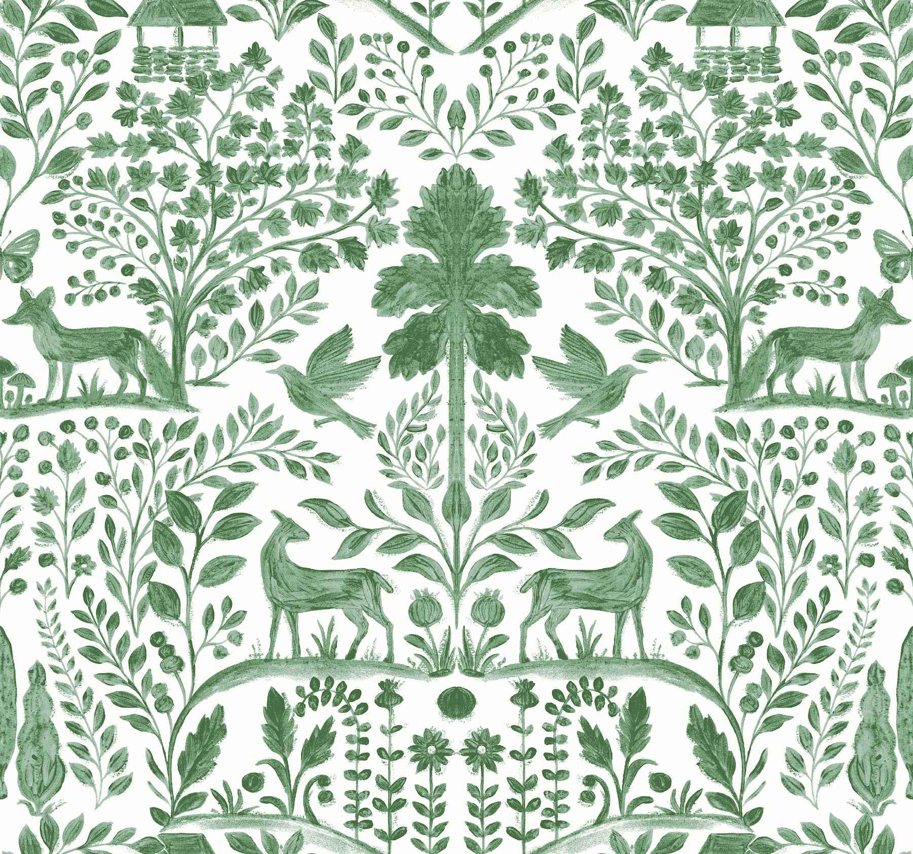 Anoki Green Scenic Woodlands Wallpaper - York Wallcoverings - 4197-83755
