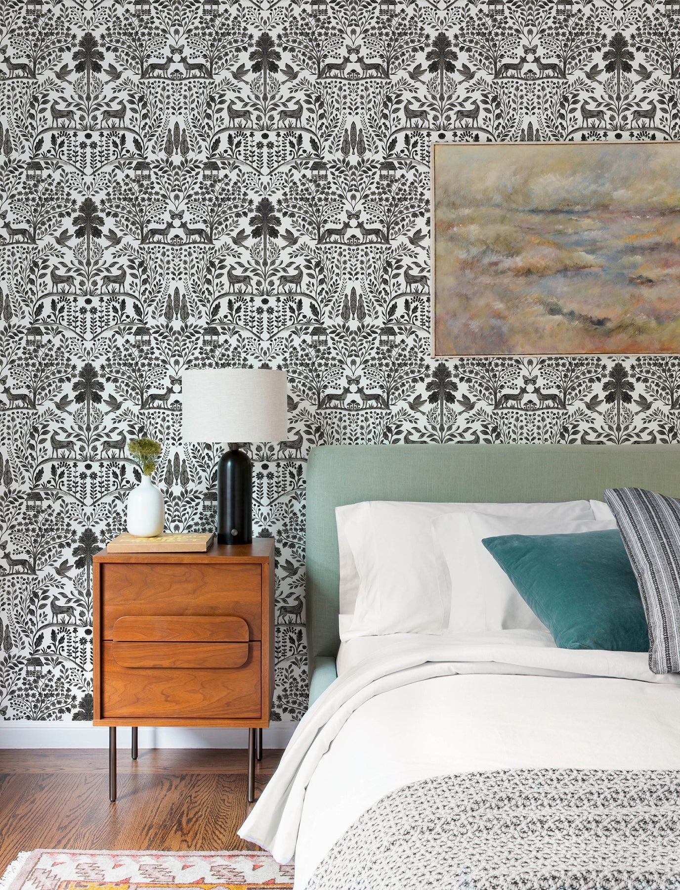 anoki-black-scenic-woodlands-wallpaper-york-wallcoverings-4197-83758 - York Wallcoverings Wallpaper