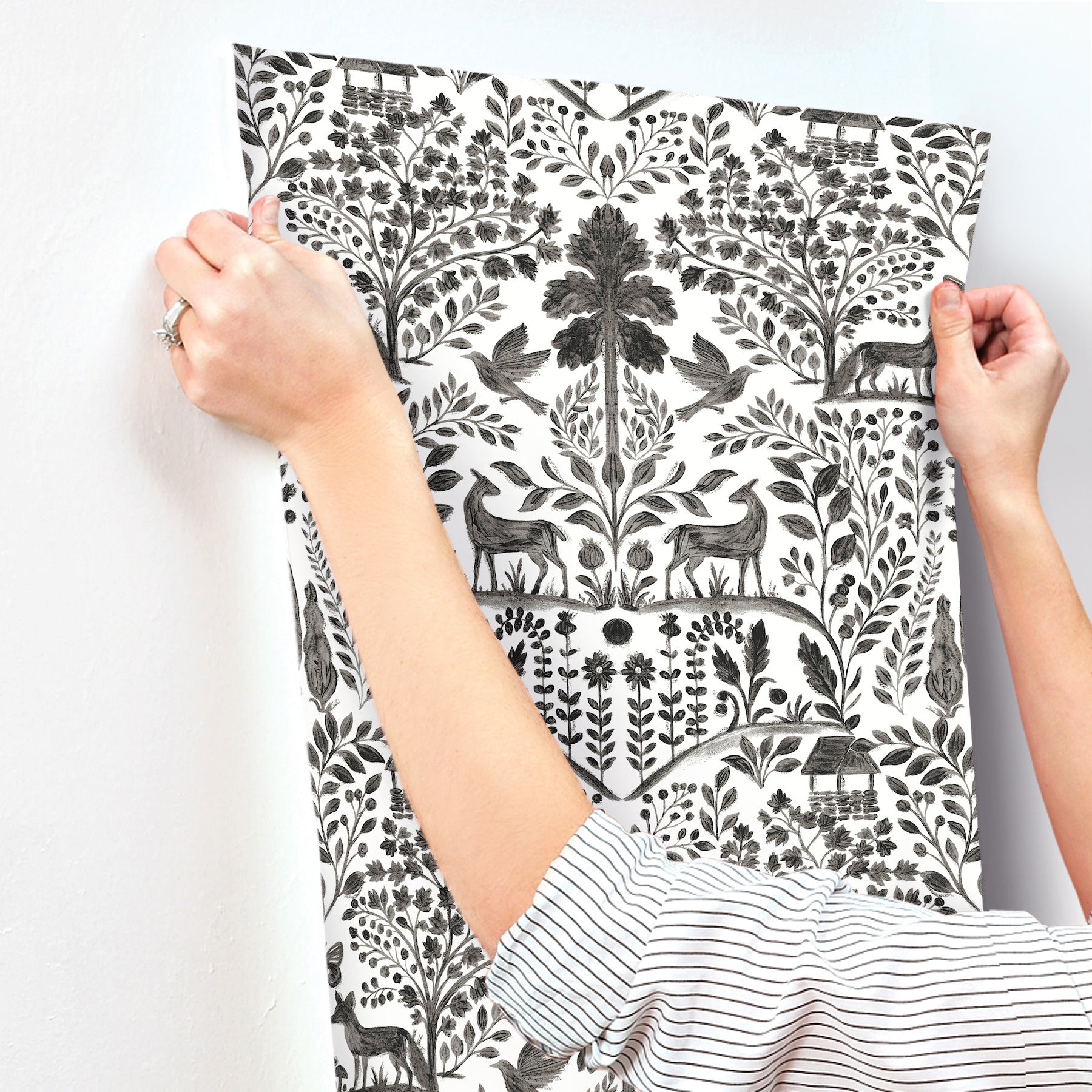 anoki-black-scenic-woodlands-wallpaper-york-wallcoverings-4197-83758 - York Wallcoverings Wallpaper