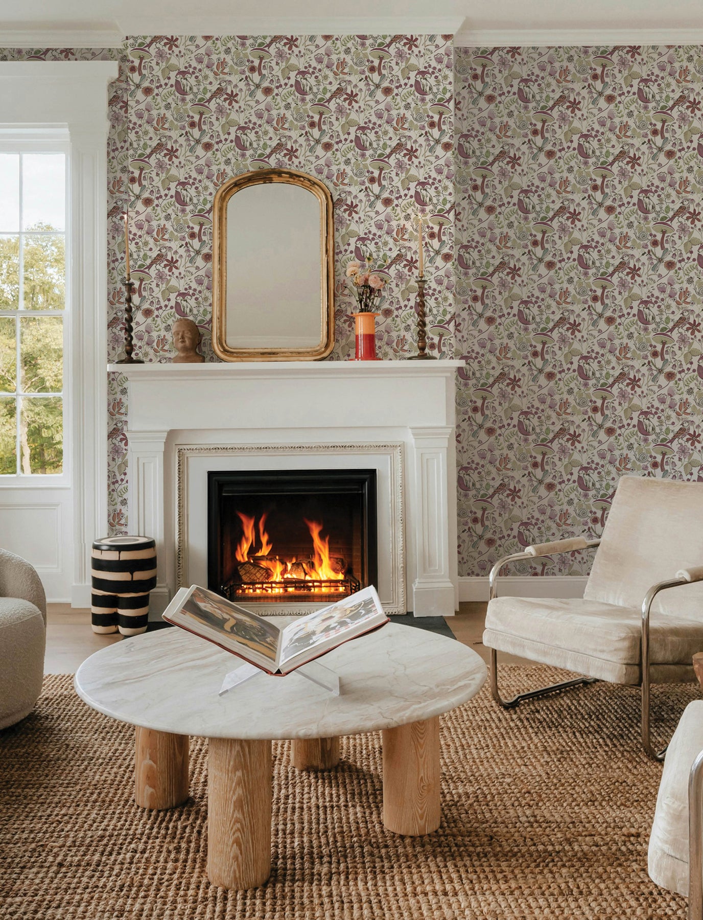wonder-plum-woodland-animals-wallpaper-york-wallcoverings-4197-83761 - York Wallcoverings Wallpaper