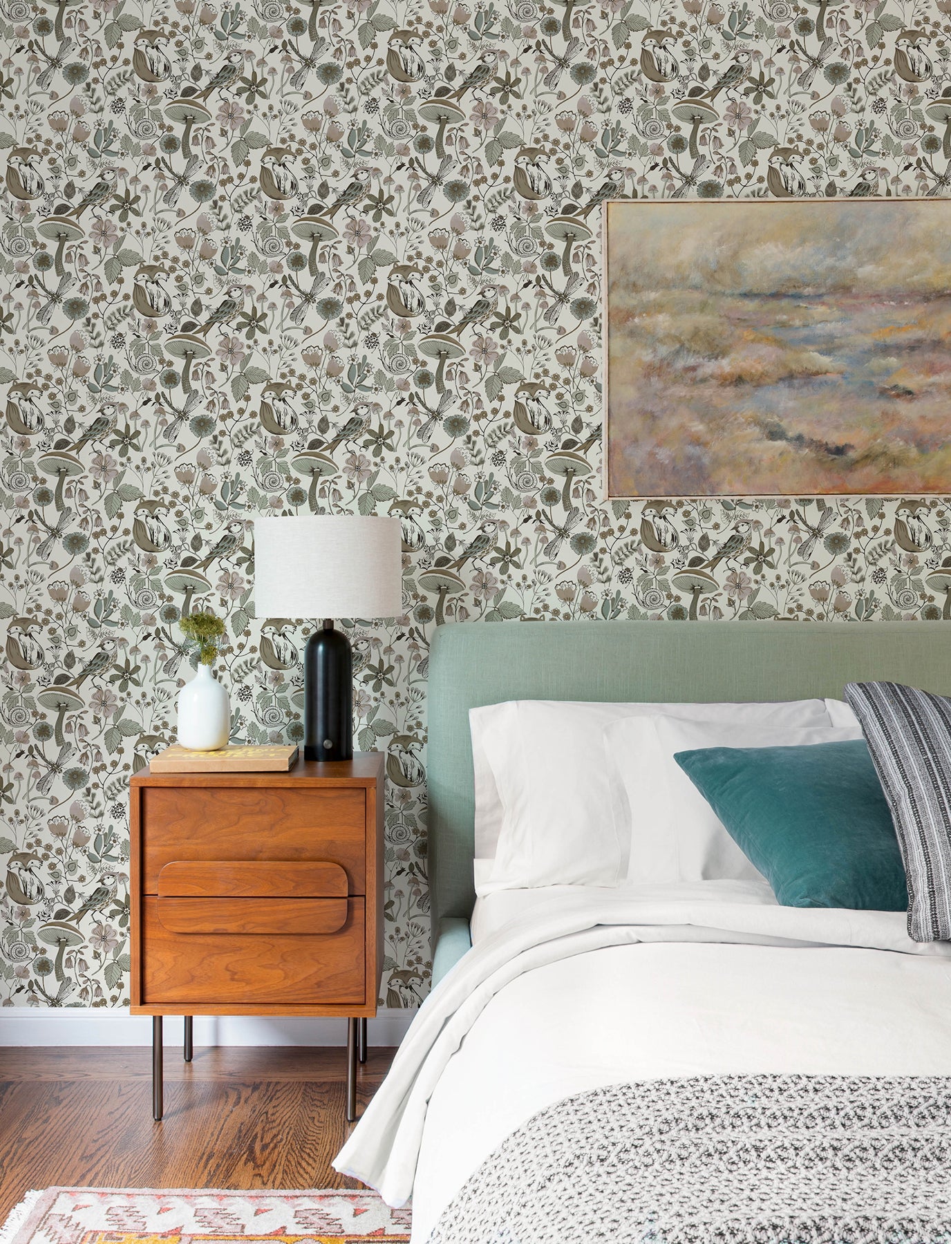 wonder-chocolate-woodland-animals-wallpaper-york-wallcoverings-4197-83762 - York Wallcoverings Wallpaper