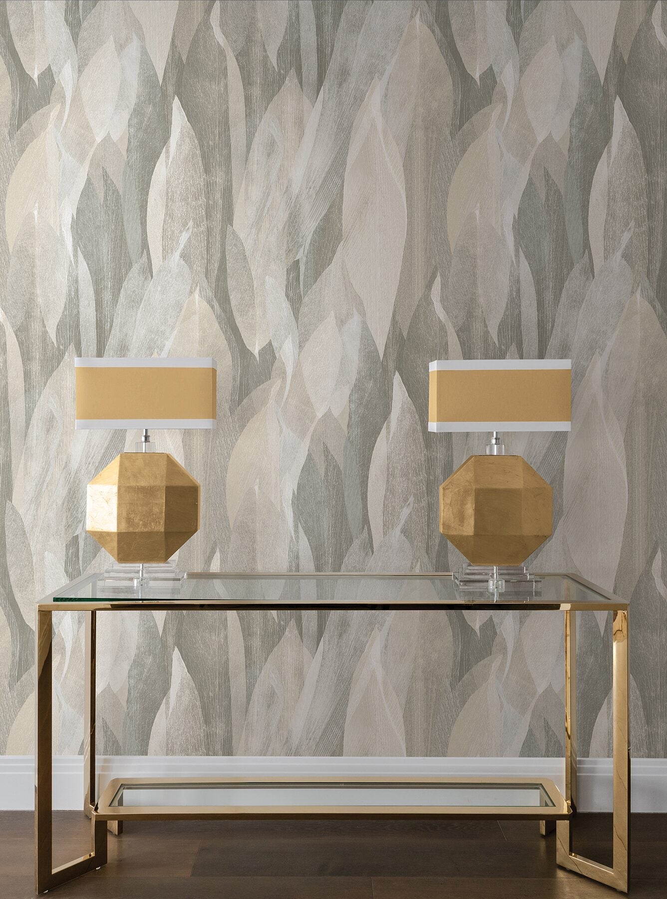 shimmering-canopy-neutral-botanical-wallpaper-york-wallcoverings-cod0602 - York Wallcoverings Wallpaper
