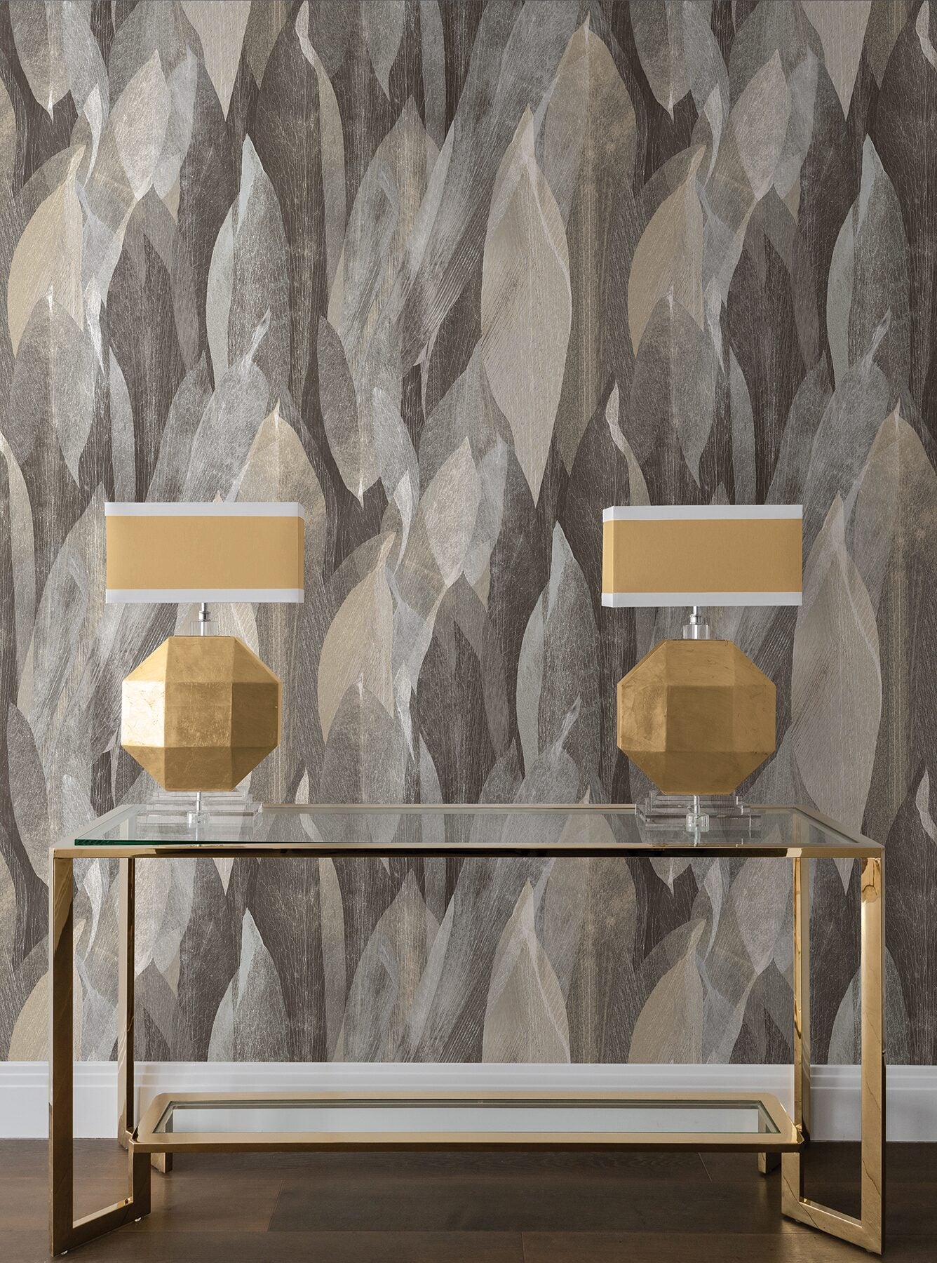 shimmering-canopy-charcoal-botanical-wallpaper-york-wallcoverings-cod0603 - York Wallcoverings Wallpaper