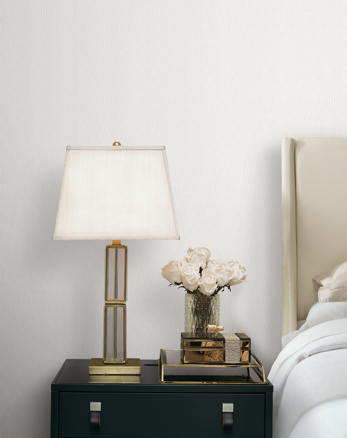 ripple-effect-white-petite-ogee-wallpaper-york-wallcoverings-cod0614 - York Wallcoverings Wallpaper