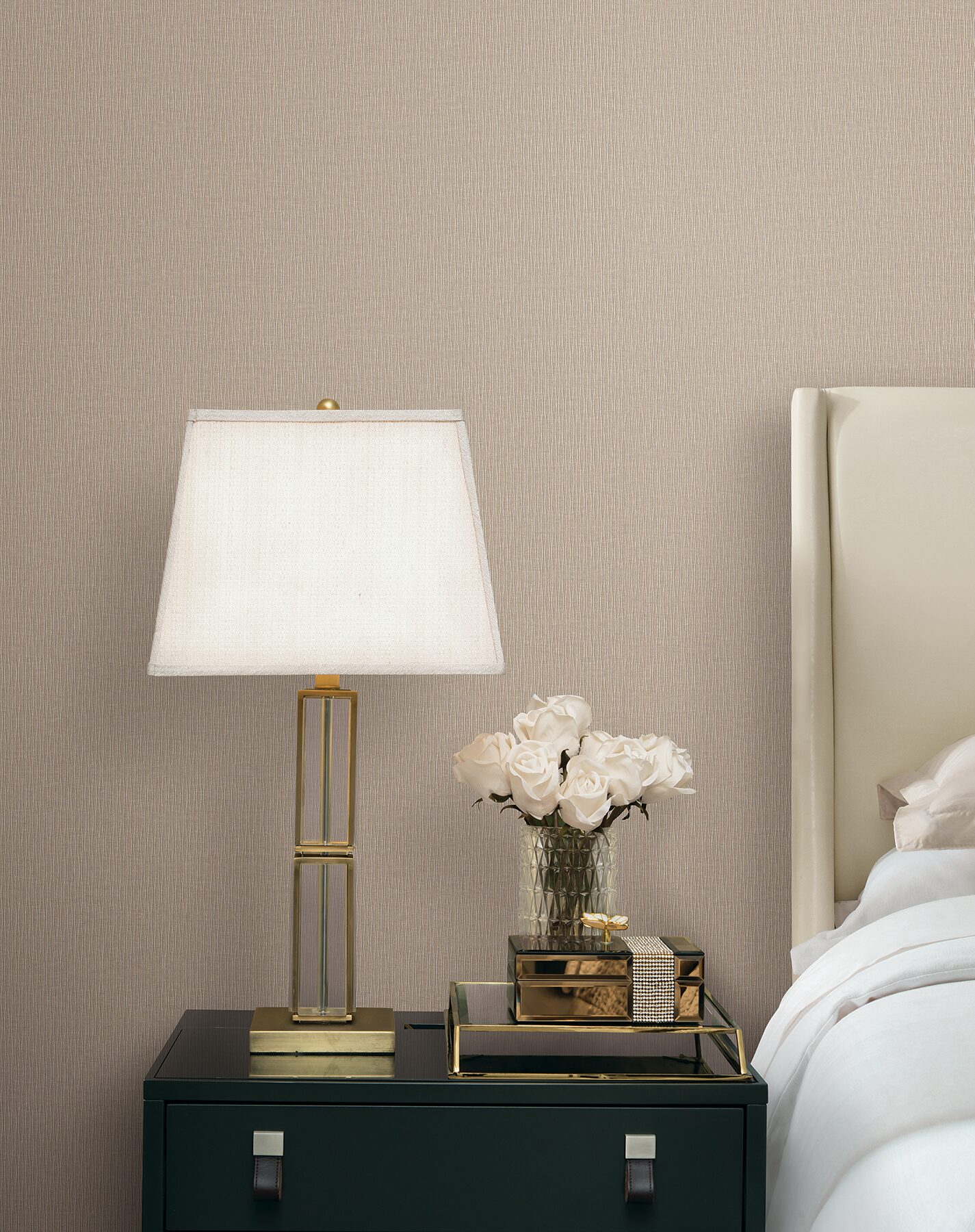 ripple-effect-light-brown-petite-ogee-wallpaper-york-wallcoverings-cod0617 - York Wallcoverings Wallpaper