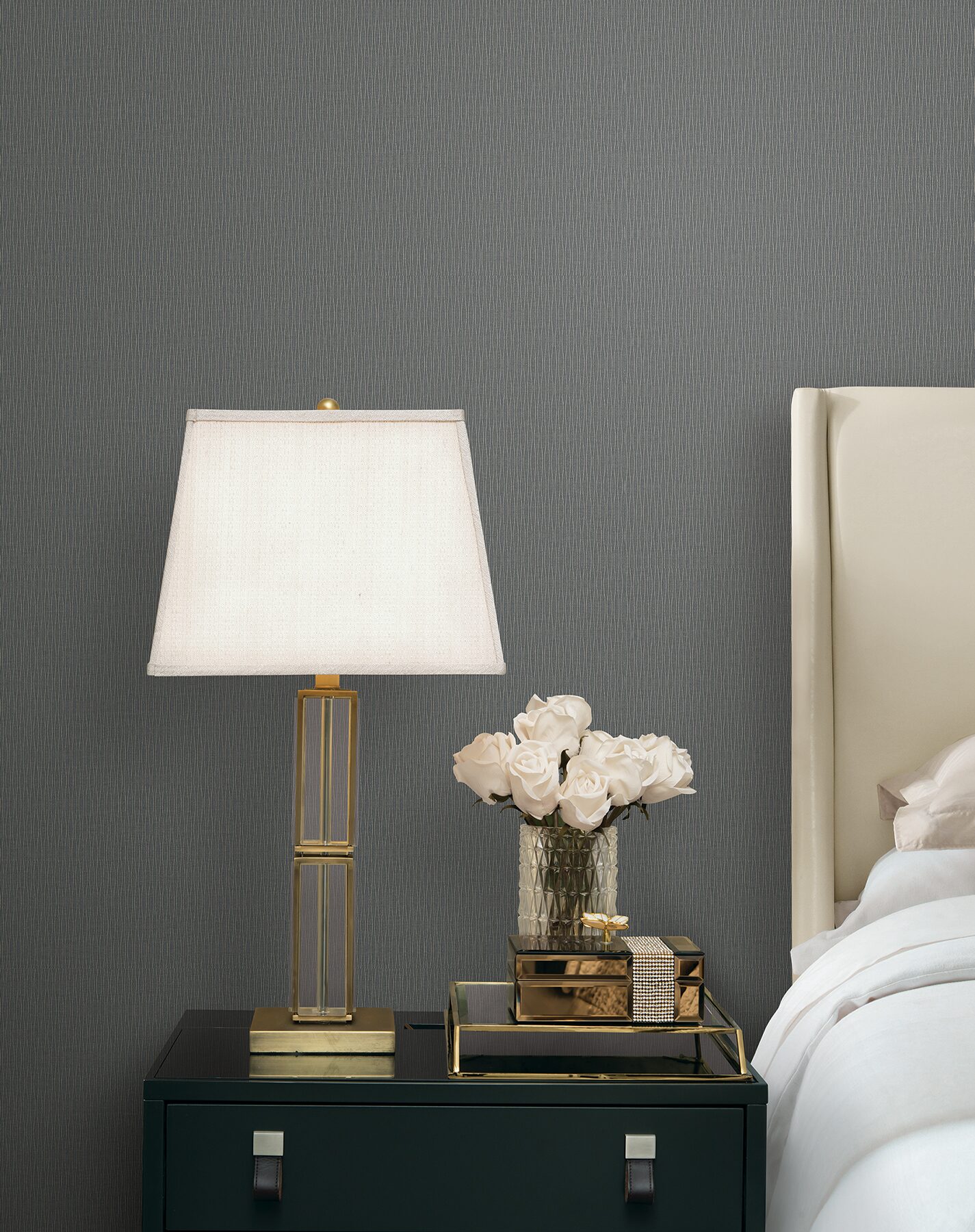 ripple-effect-slate-petite-ogee-wallpaper-york-wallcoverings-cod0620 - York Wallcoverings Wallpaper