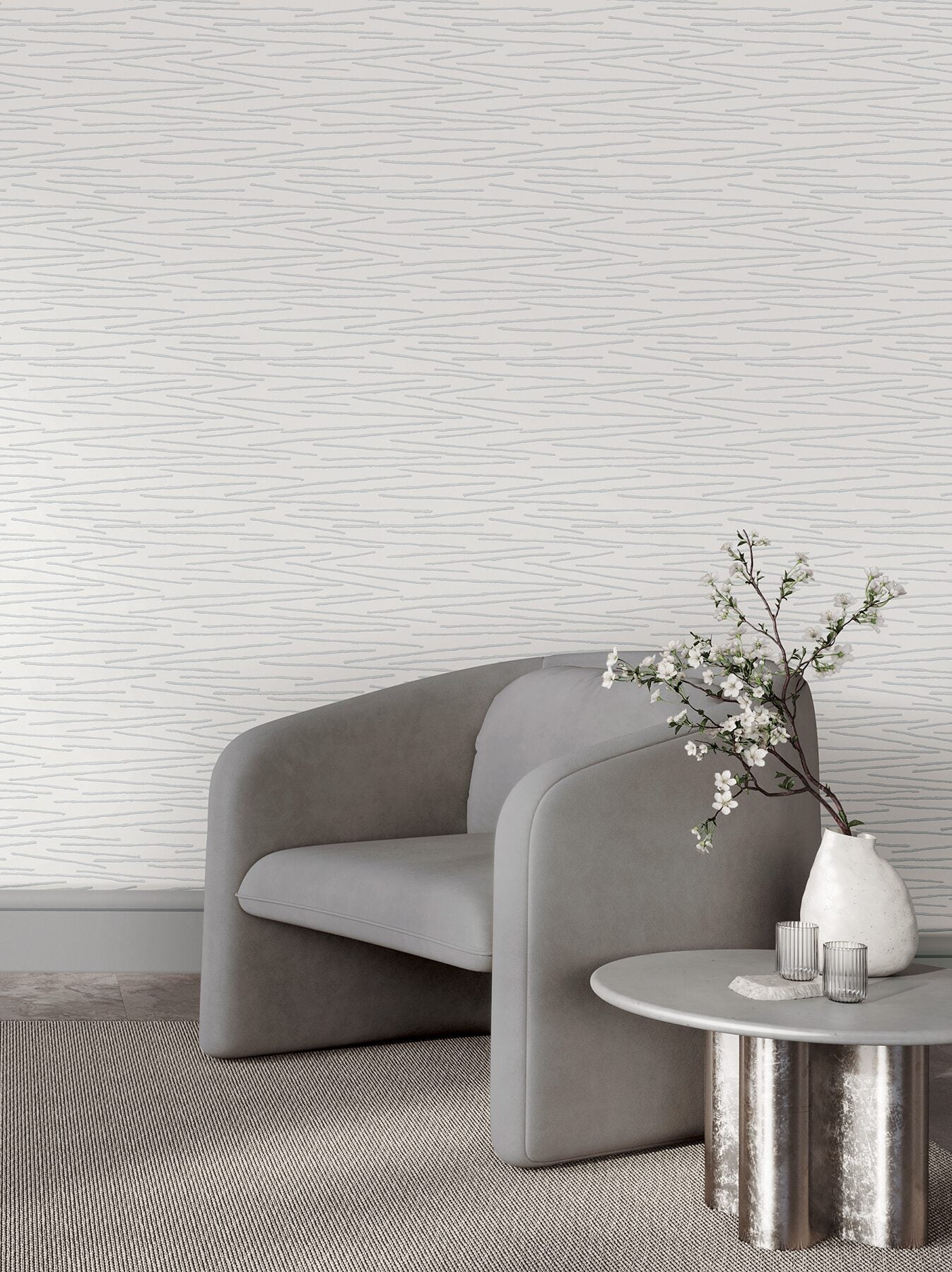 foundations-dove-striated-wallpaper-york-wallcoverings-cod0622 - York Wallcoverings Wallpaper