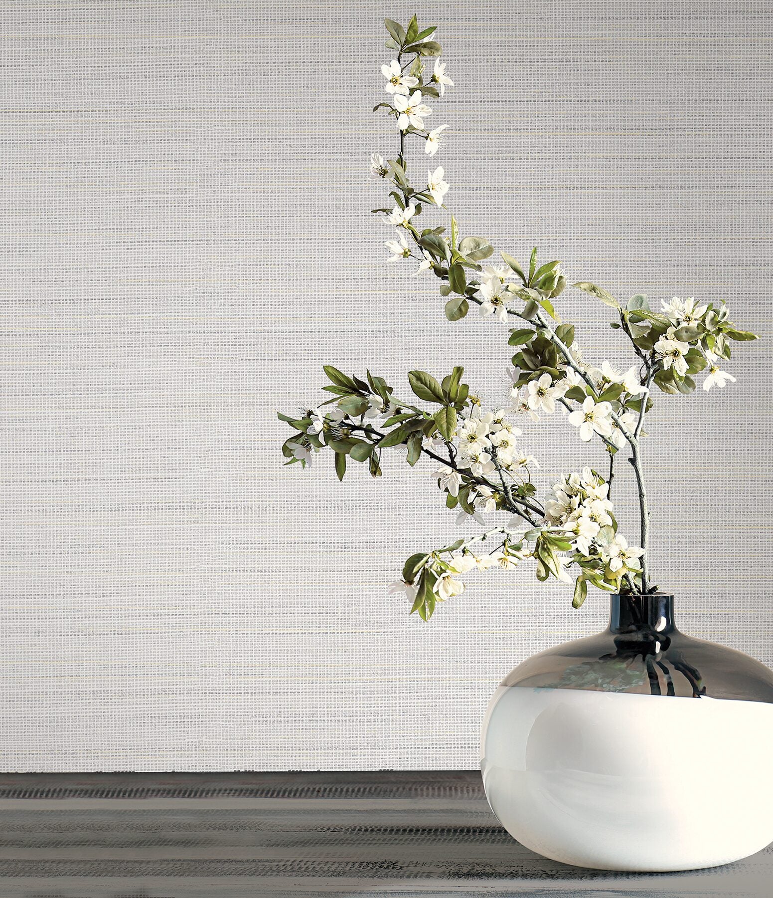 drift-weave-light-grey-textured-wallpaper-york-wallcoverings-cod0629 - York Wallcoverings Wallpaper