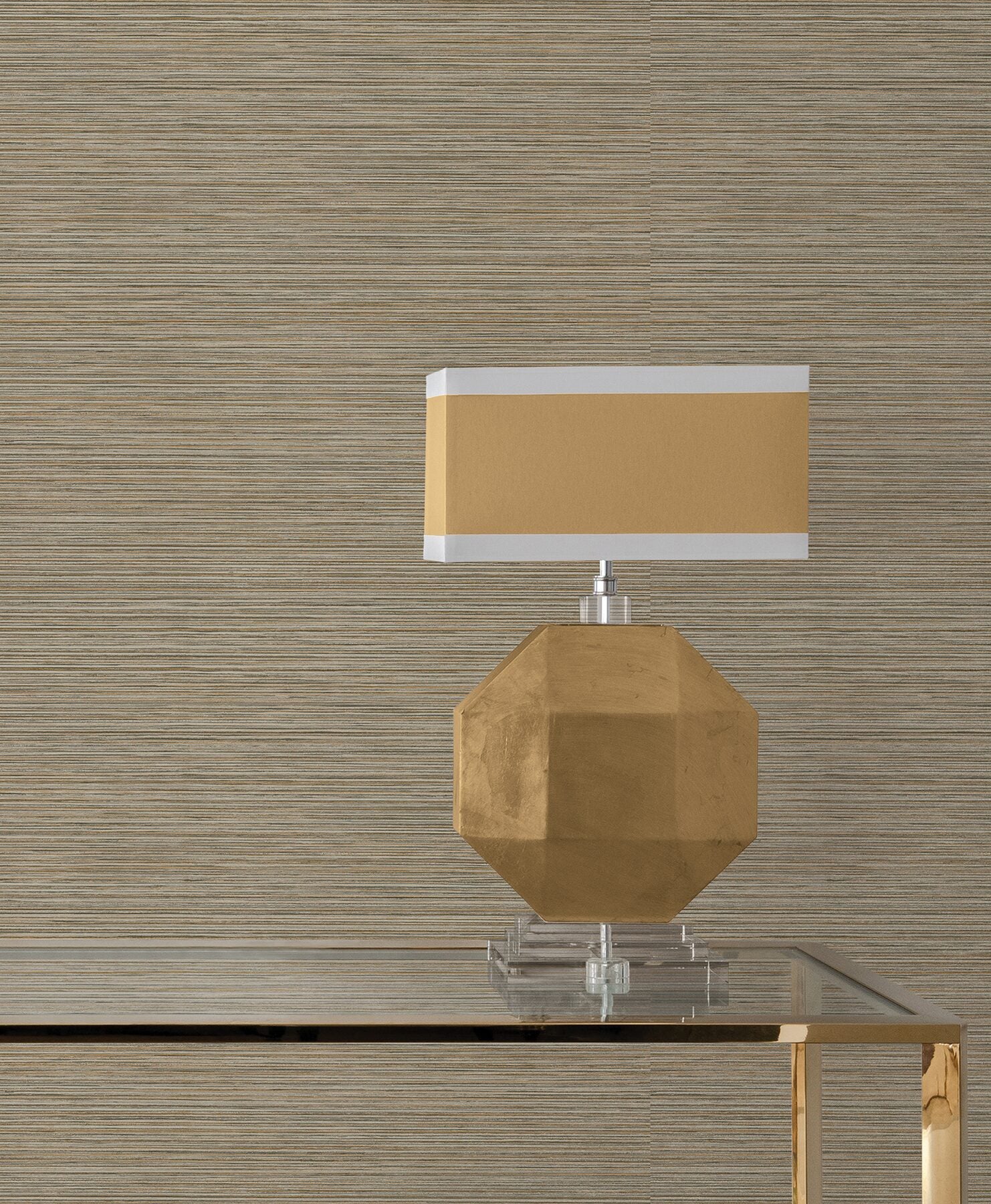 stacked-bamboo-light-brown-stripe-wallpaper-york-wallcoverings-cod0638n - York Wallcoverings Wallpaper