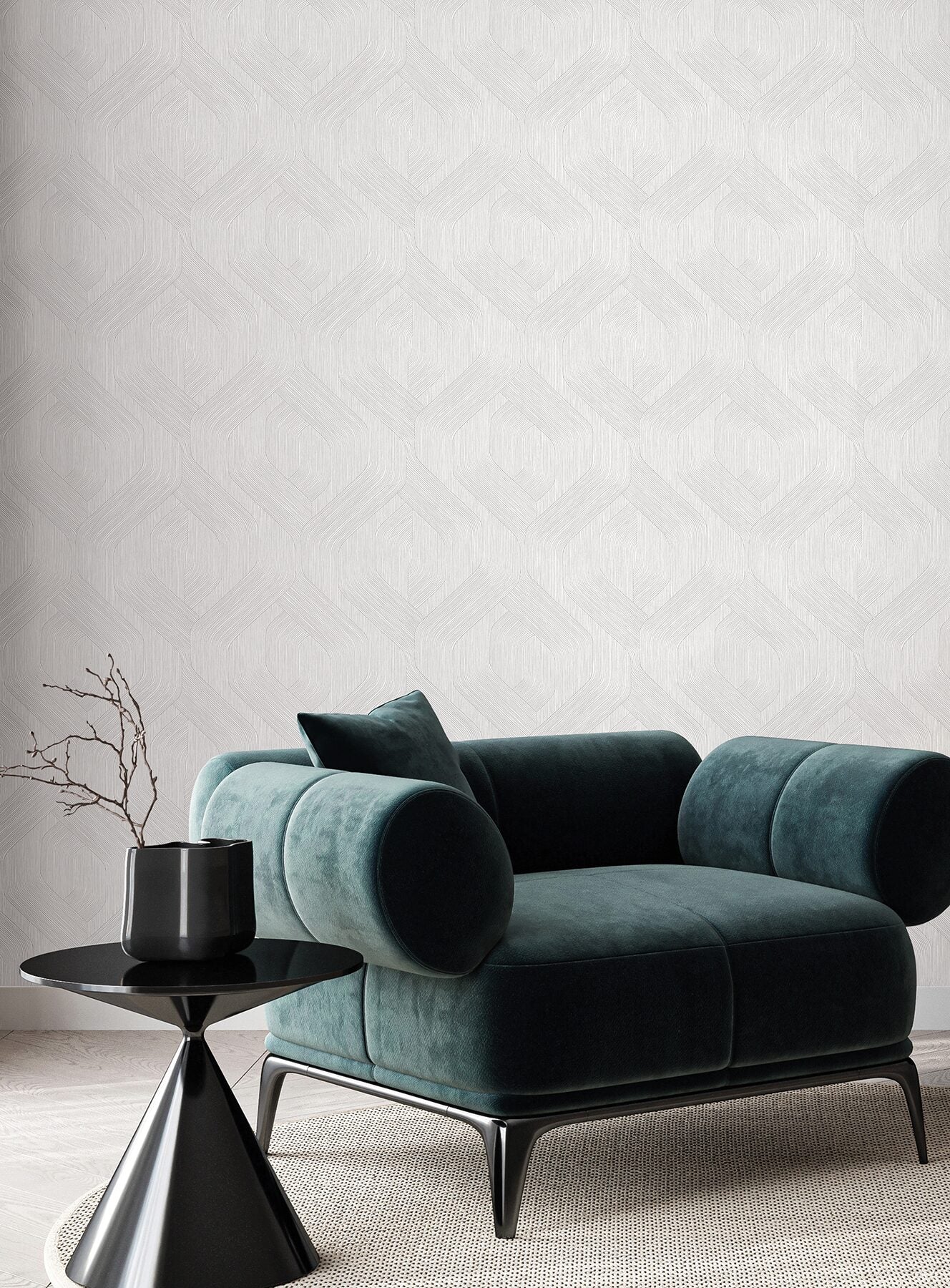 infinity-dove-ogee-wallpaper-york-wallcoverings-cod0640 - York Wallcoverings Wallpaper