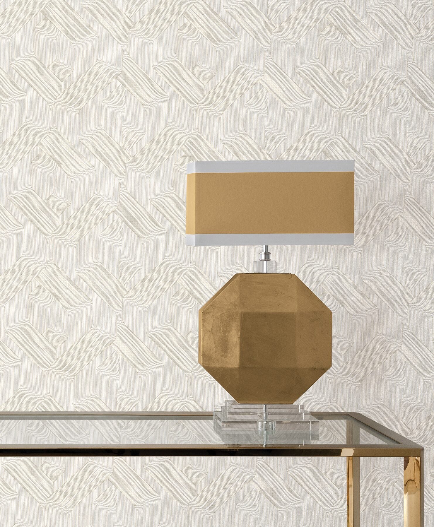 infinity-cream-ogee-wallpaper-york-wallcoverings-cod0642 - York Wallcoverings Wallpaper