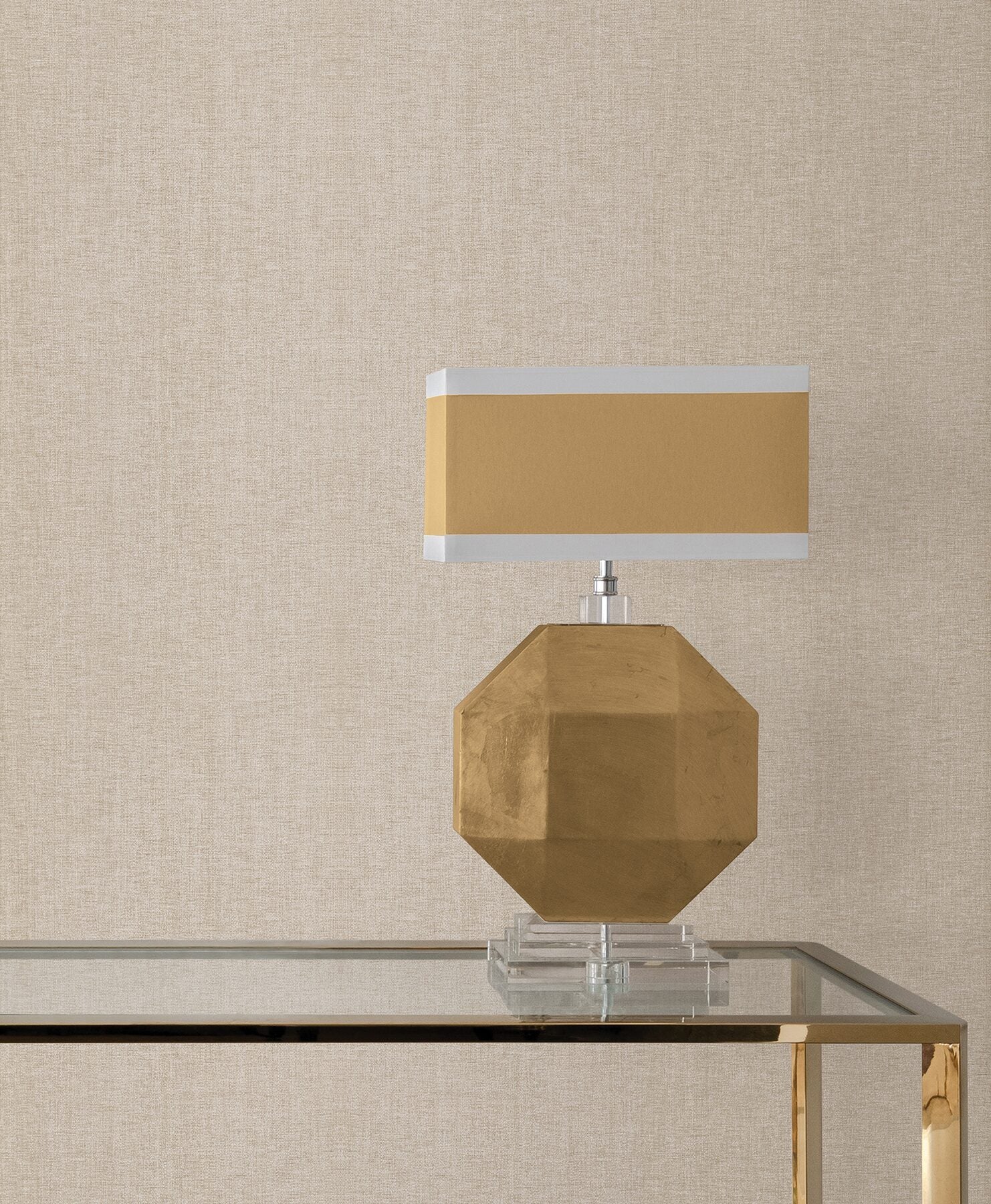 loominosity-taupe-faux-linen-wallpaper-york-wallcoverings-cod0643n - York Wallcoverings Wallpaper