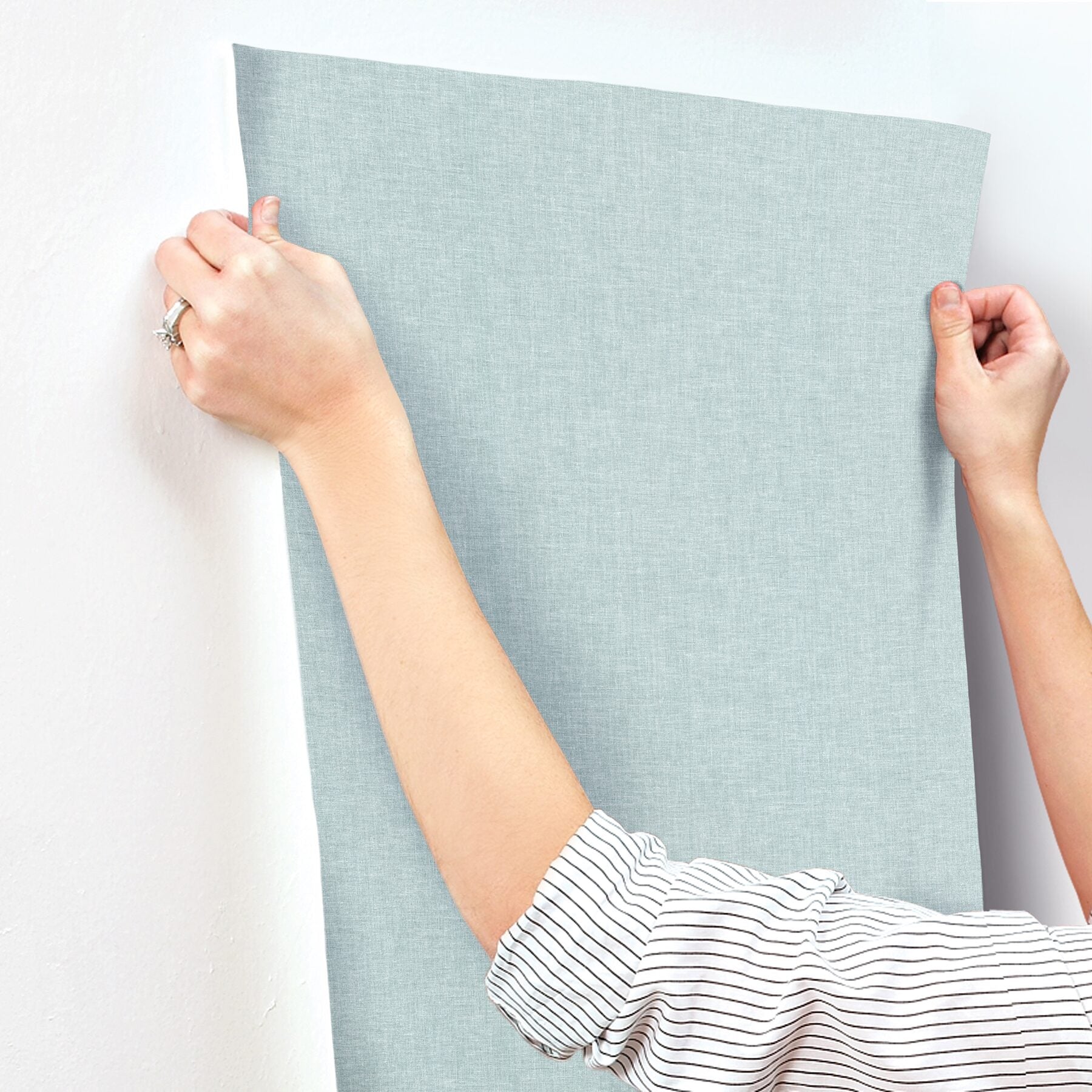 loominosity-light-blue-faux-linen-wallpaper-york-wallcoverings-cod0644n - York Wallcoverings Wallpaper