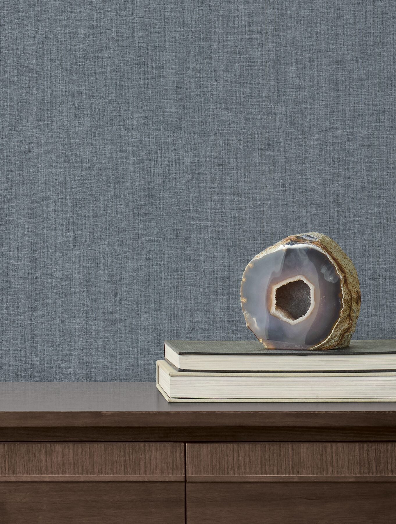 loominosity-slate-faux-linen-wallpaper-york-wallcoverings-cod0646n - York Wallcoverings Wallpaper