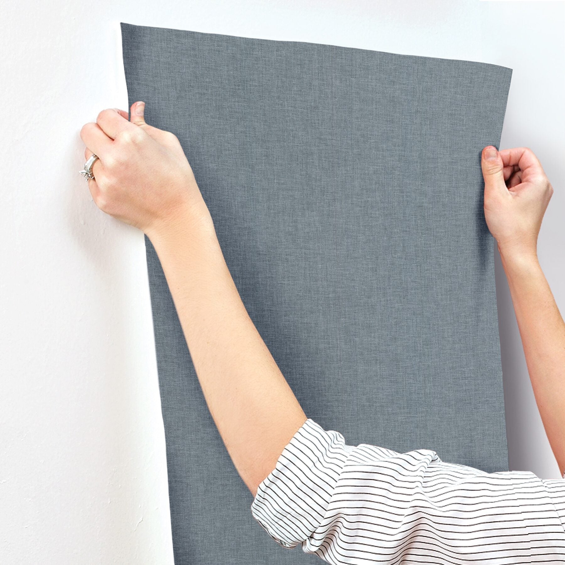loominosity-slate-faux-linen-wallpaper-york-wallcoverings-cod0646n - York Wallcoverings Wallpaper