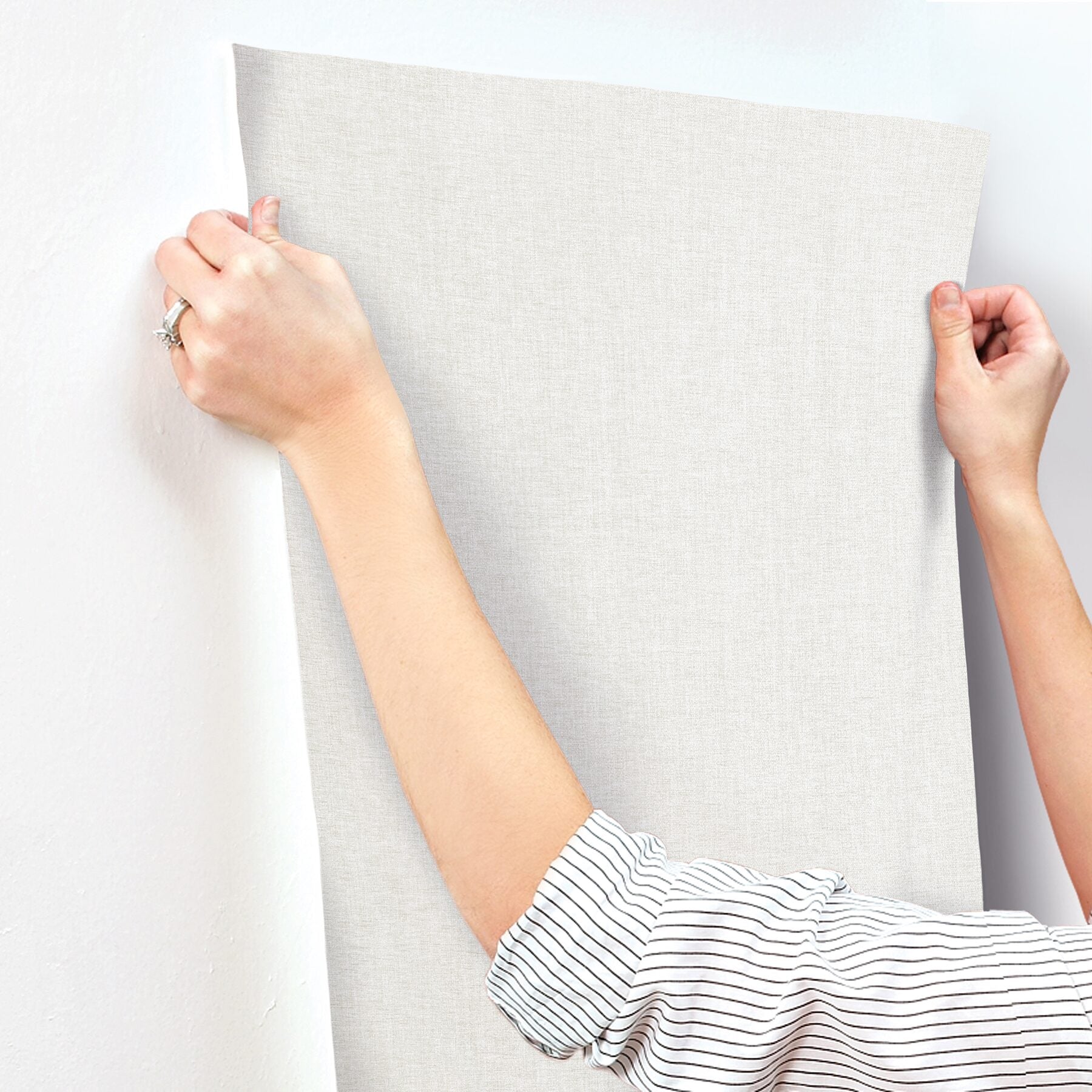 loominosity-white-faux-linen-wallpaper-york-wallcoverings-cod0647n - York Wallcoverings Wallpaper
