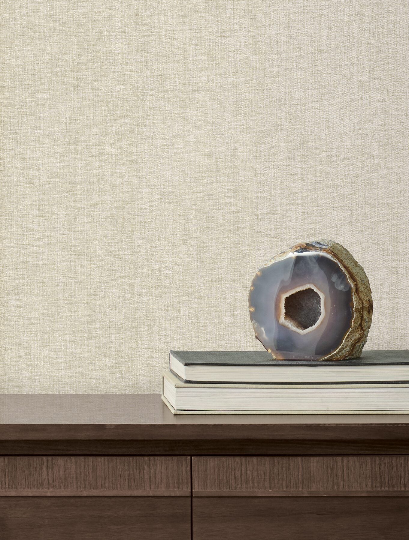 loominosity-champagne-faux-linen-wallpaper-york-wallcoverings-cod0648n - York Wallcoverings Wallpaper