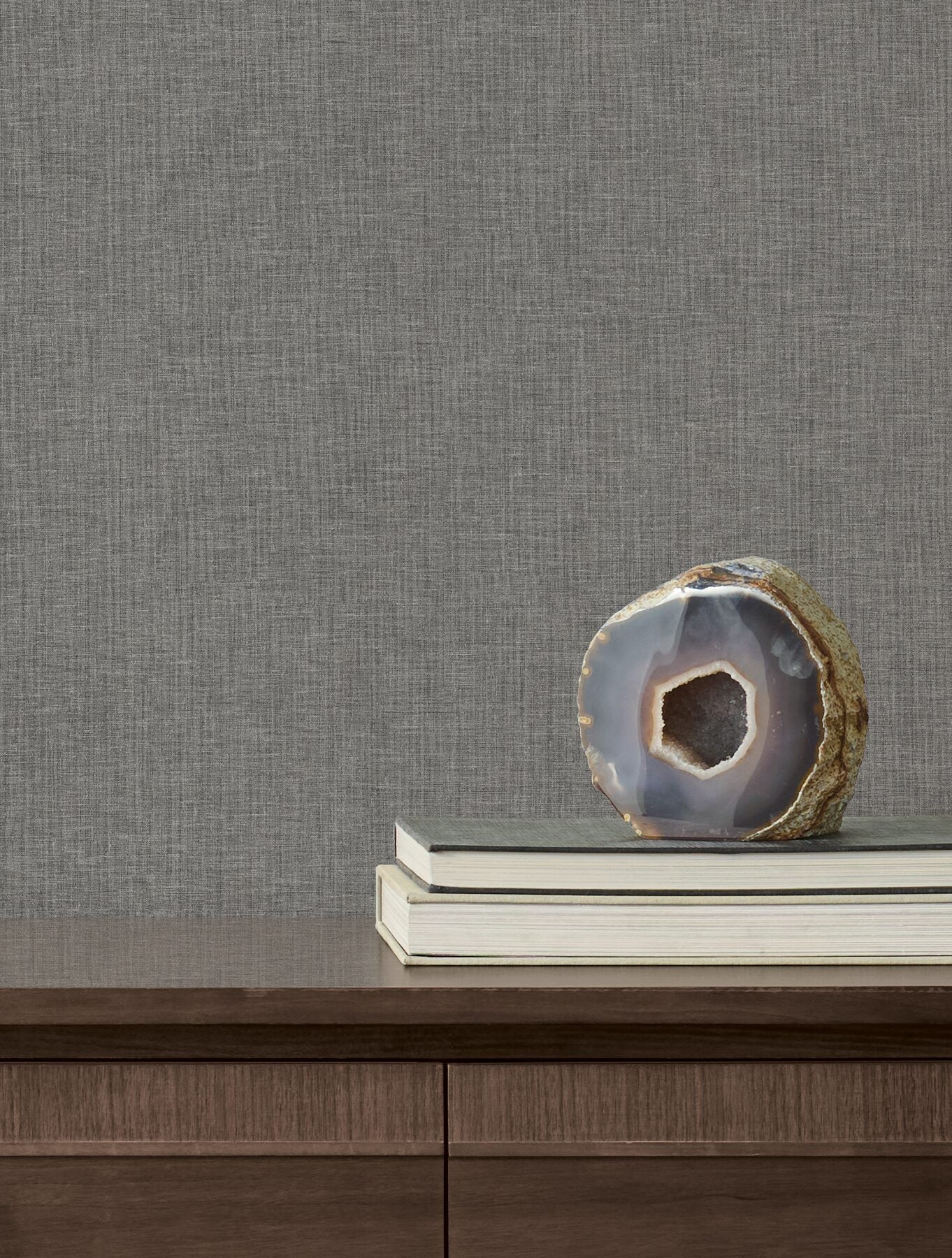 loominosity-pewter-faux-linen-wallpaper-york-wallcoverings-cod0652n - York Wallcoverings Wallpaper