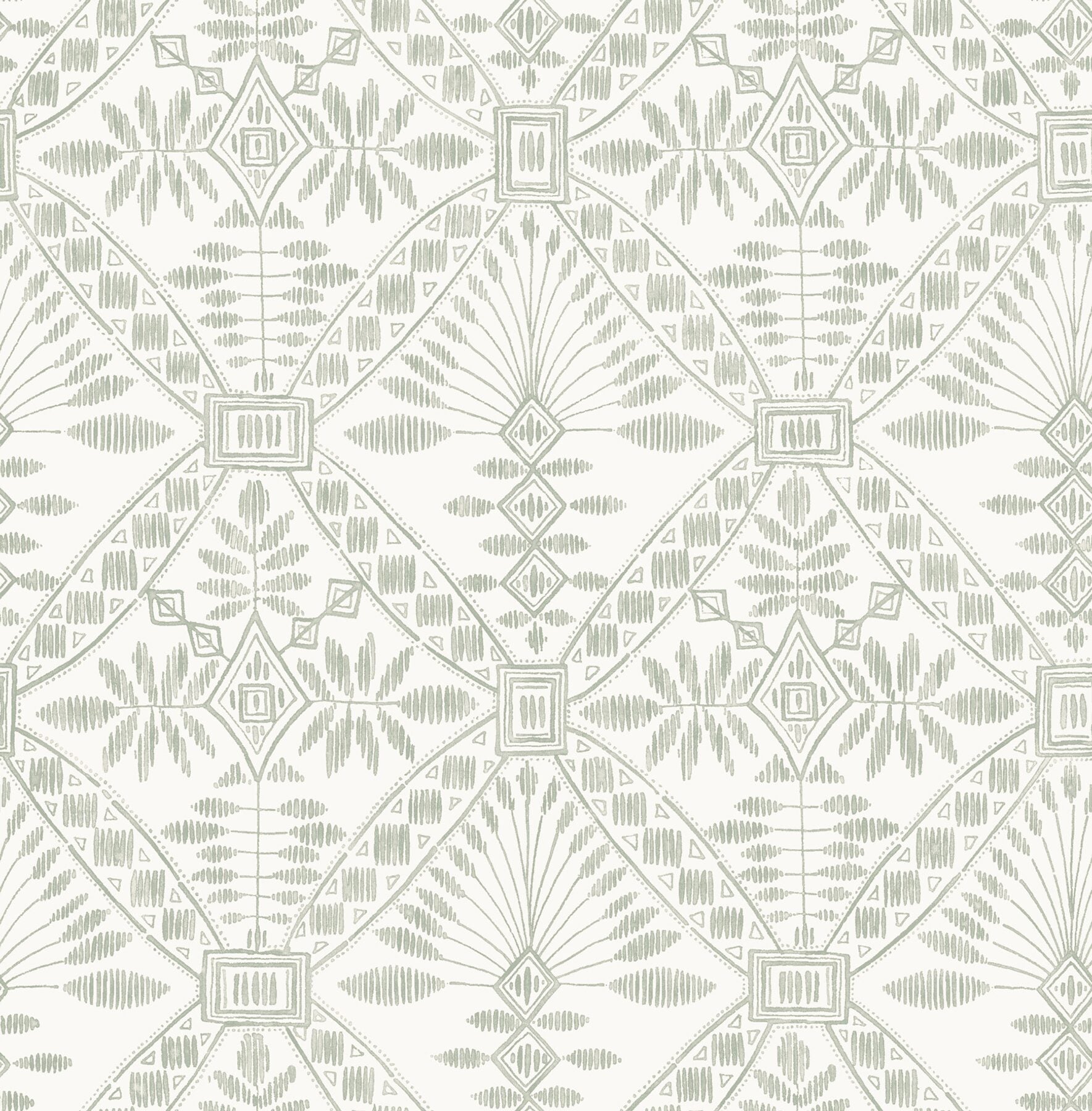 emmarie-green-geometric-wallpaper-york-wallcoverings-4199-27775 - York Wallcoverings Wallpaper