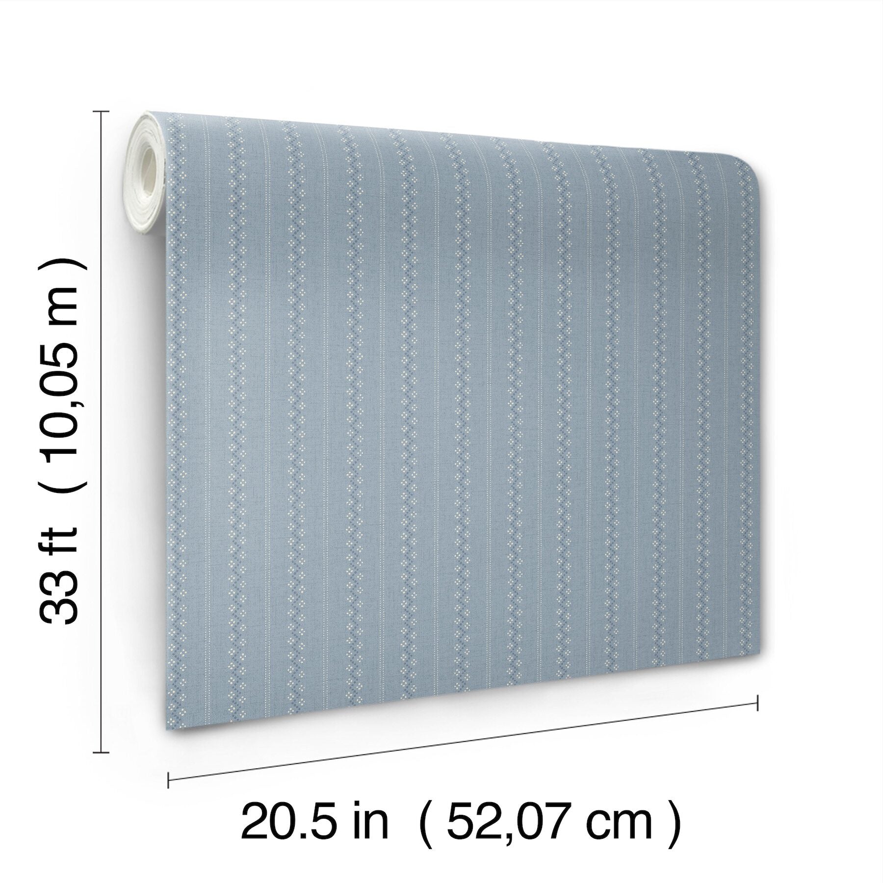 curtis-blue-embellished-stripe-wallpaper-york-wallcoverings-4199-27783 - York Wallcoverings Wallpaper