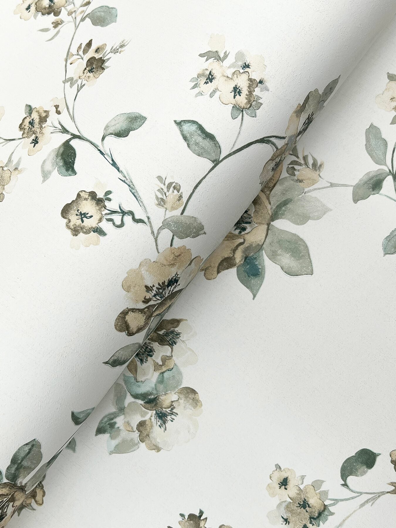 festival-floral-aqua-trailing-wallpaper-york-wallcoverings-4199-27784 - York Wallcoverings Wallpaper