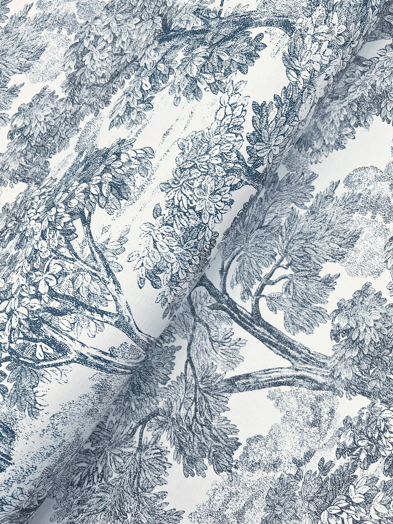 spinney-blue-toile-wallpaper-york-wallcoverings-4199-72559 - York Wallcoverings Wallpaper