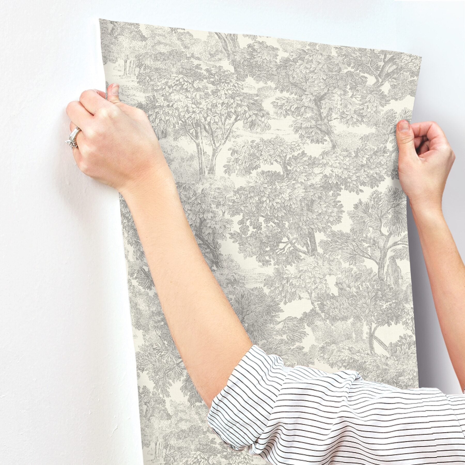 spinney-grey-toile-wallpaper-york-wallcoverings-4199-72560 - York Wallcoverings Wallpaper