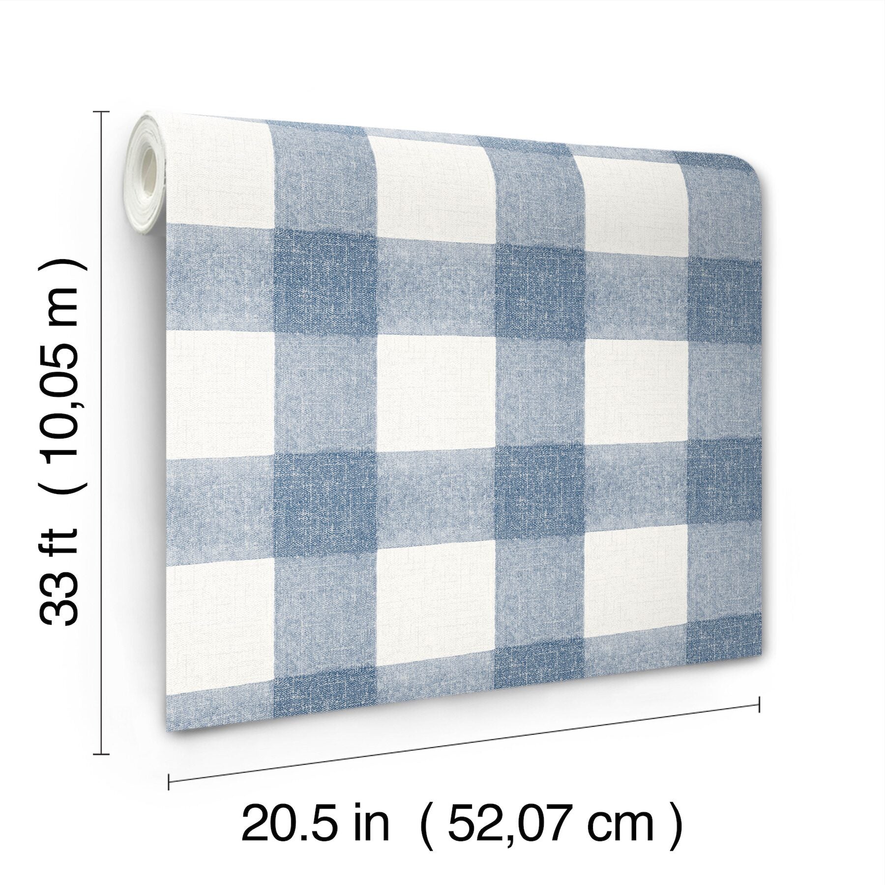 thorpe-blue-plaid-wallpaper-york-wallcoverings-4199-83420 - York Wallcoverings Wallpaper