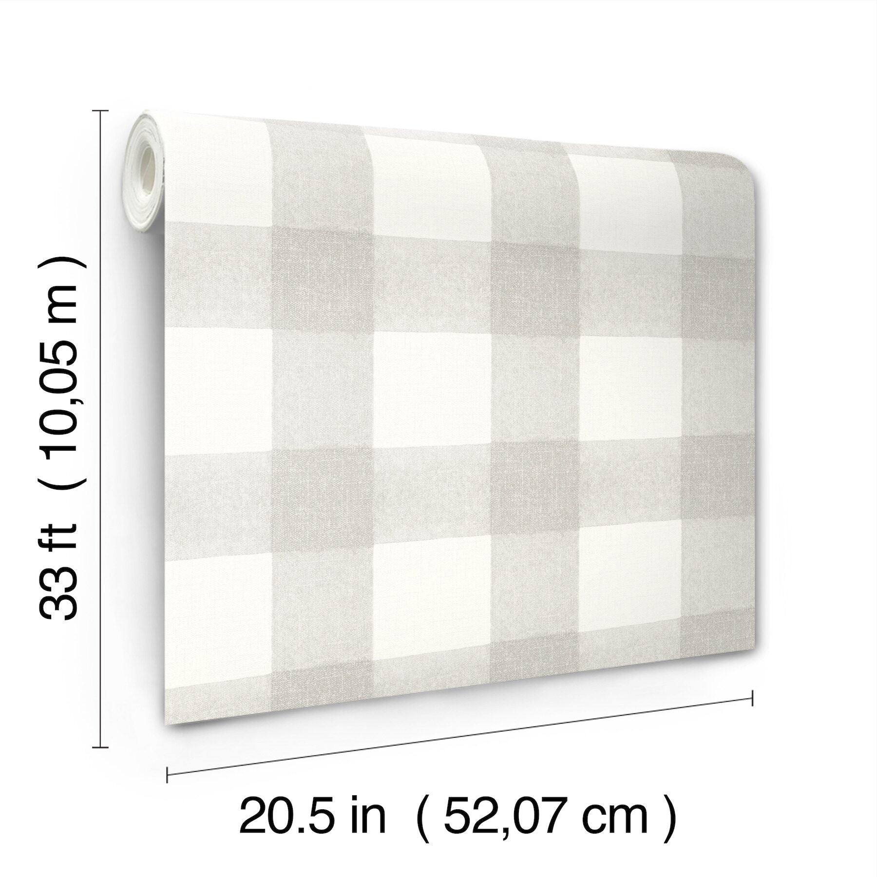 thorpe-light-grey-plaid-wallpaper-york-wallcoverings-4199-83422 - York Wallcoverings Wallpaper