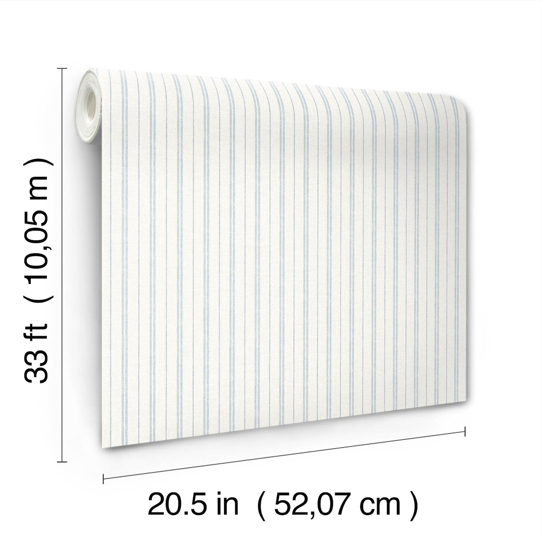 harville-light-blue-double-stripe-wallpaper-york-wallcoverings-4199-83426 - York Wallcoverings Wallpaper