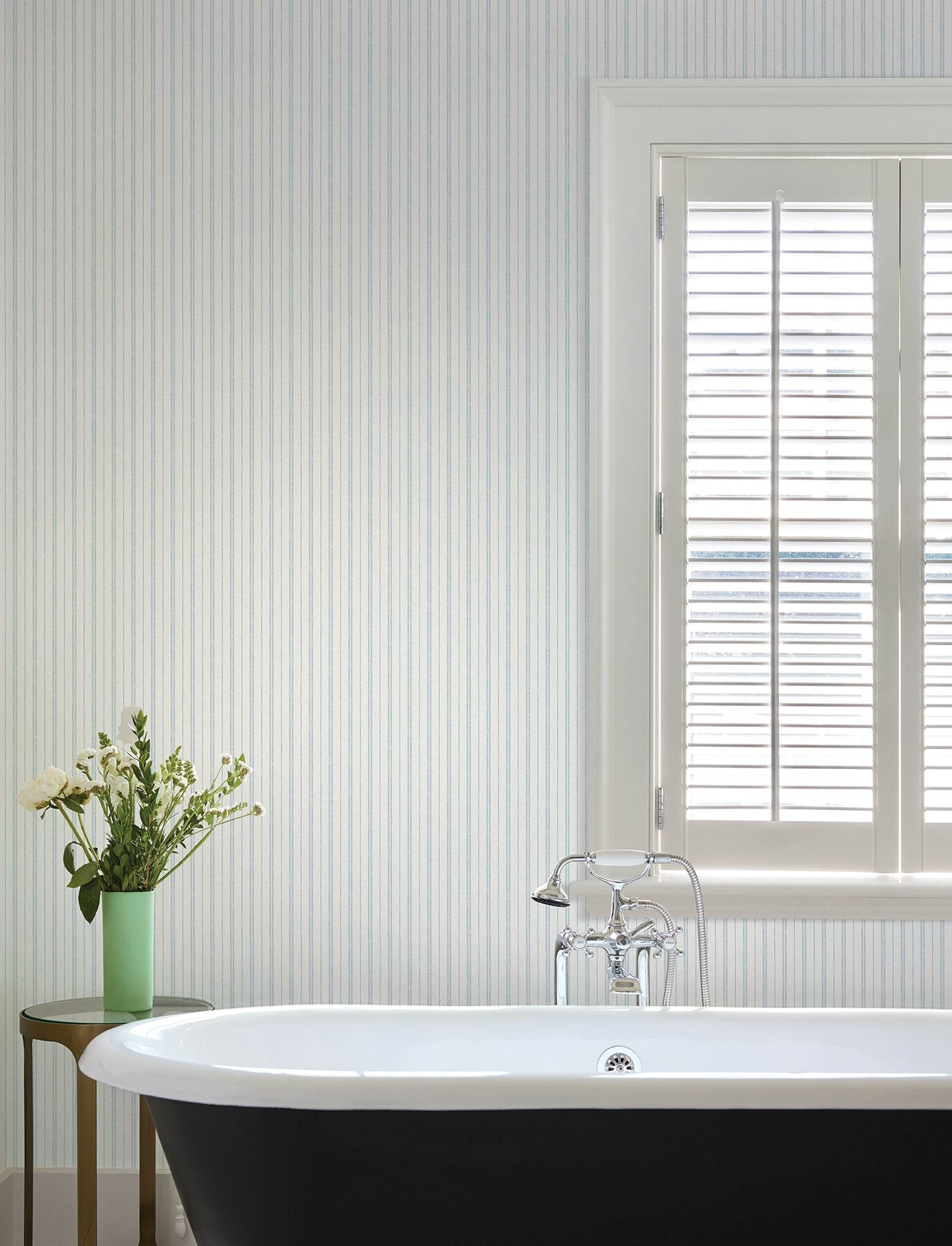 harville-light-blue-double-stripe-wallpaper-york-wallcoverings-4199-83426 - York Wallcoverings Wallpaper