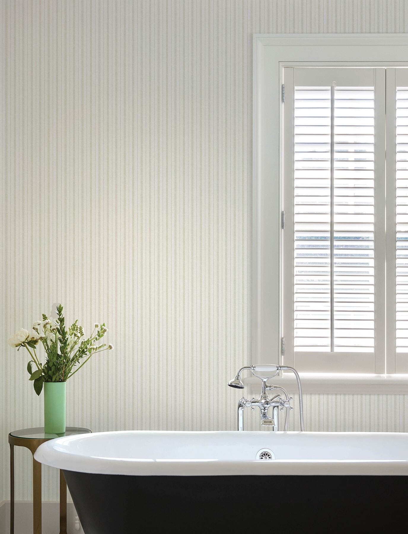 harville-beige-double-stripe-wallpaper-york-wallcoverings-4199-83427 - York Wallcoverings Wallpaper