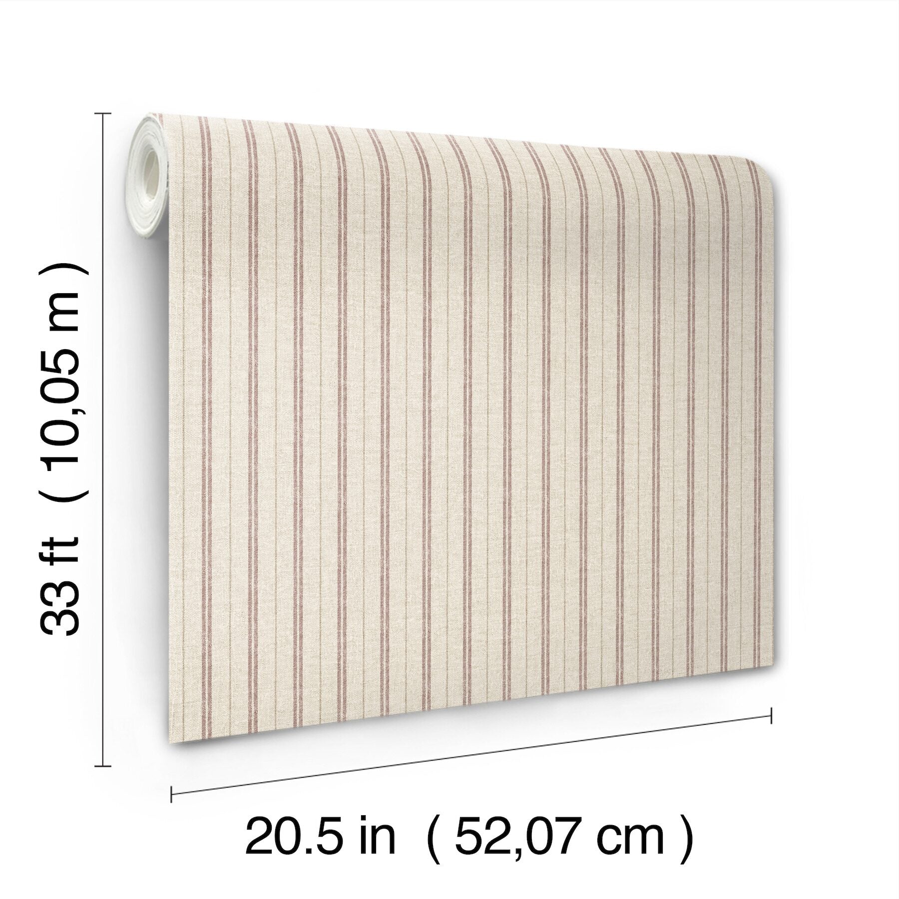 harville-maroon-double-stripe-wallpaper-york-wallcoverings-4199-83428 - York Wallcoverings Wallpaper
