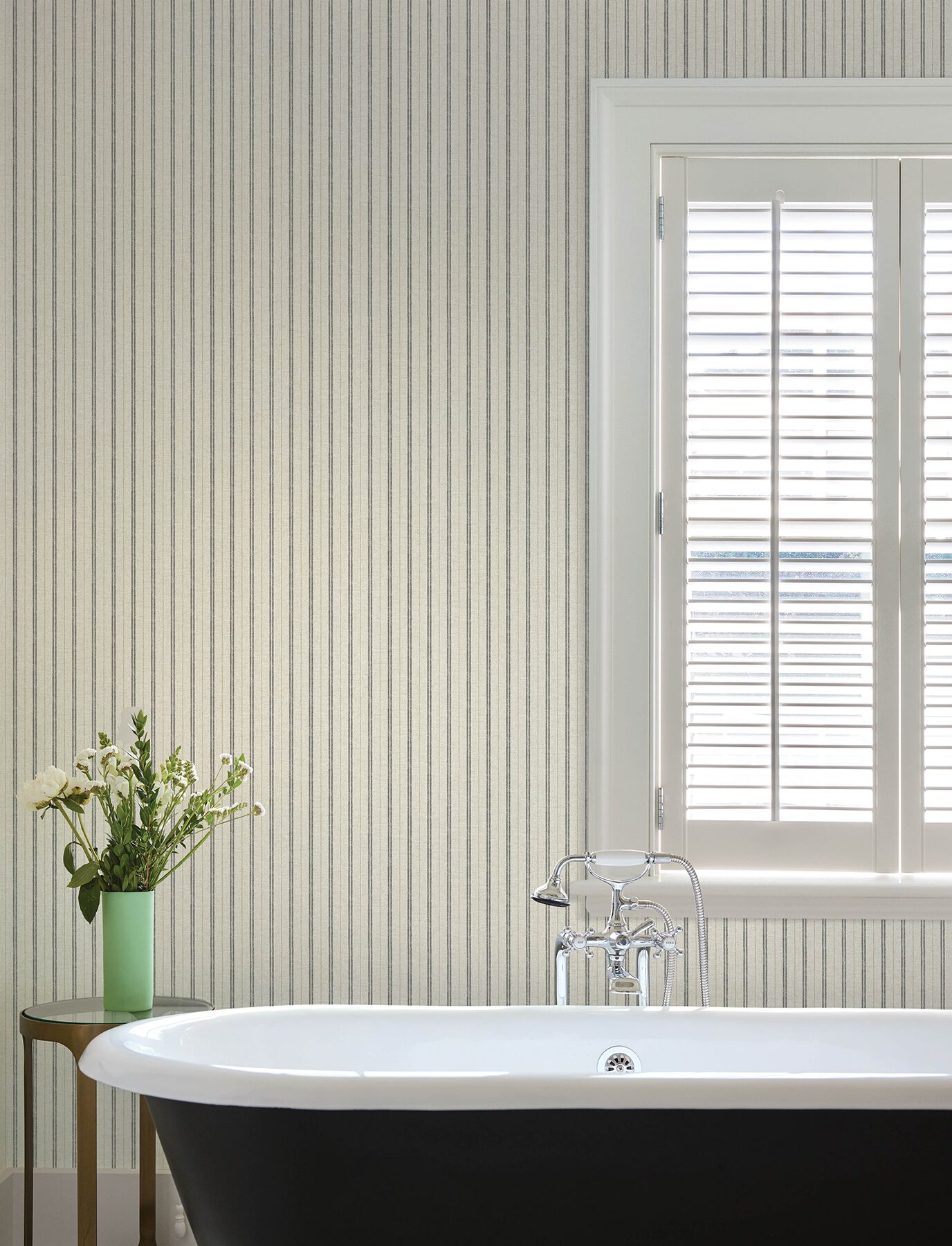 harville-black-double-stripe-wallpaper-york-wallcoverings-4199-83429 - York Wallcoverings Wallpaper