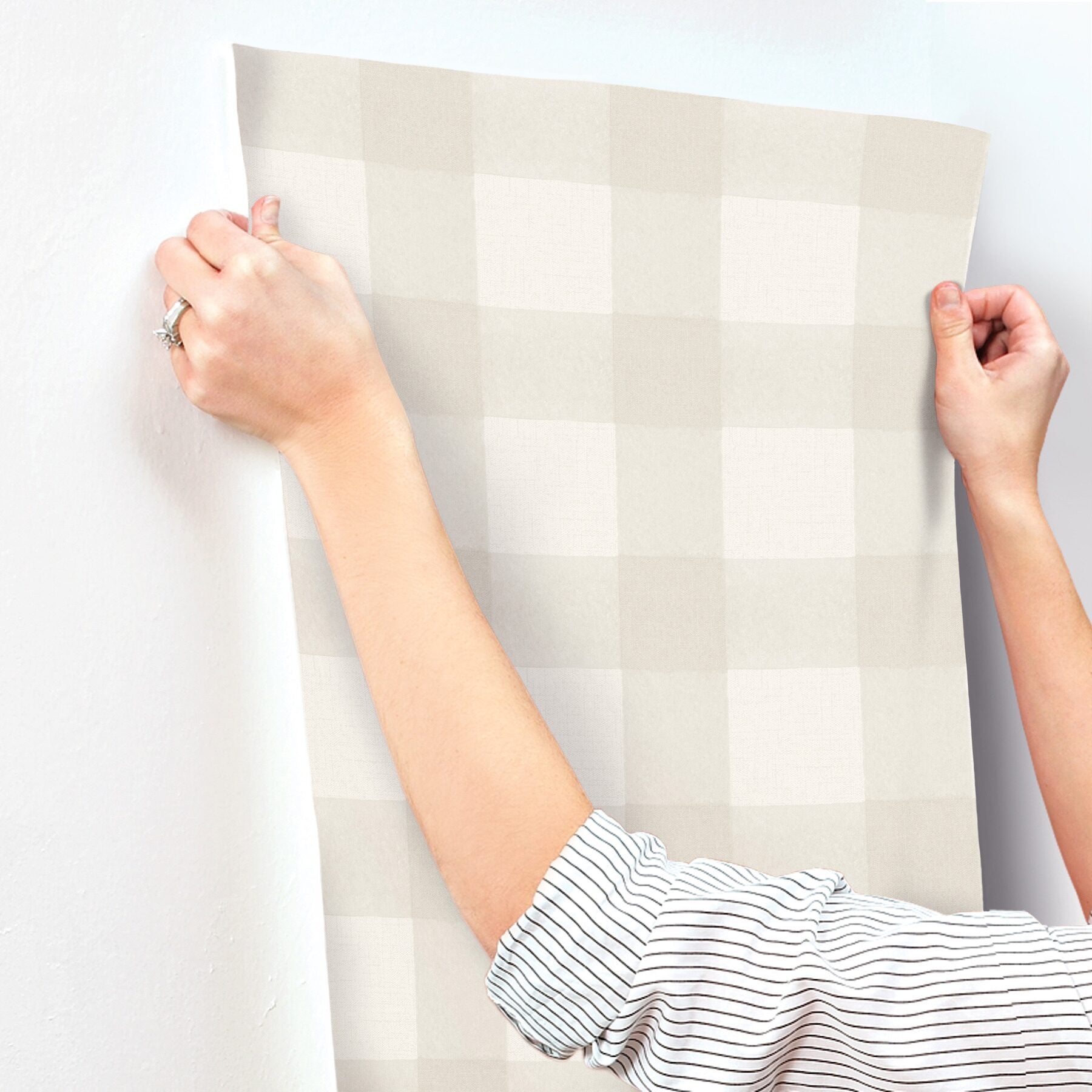 thorpe-dove-plaid-wallpaper-york-wallcoverings-4199-83555 - York Wallcoverings Wallpaper