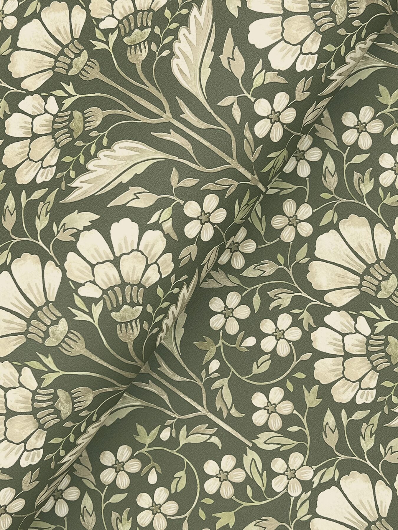 edith-green-floral-damask-wallpaper-york-wallcoverings-4199-83701 - York Wallcoverings Wallpaper