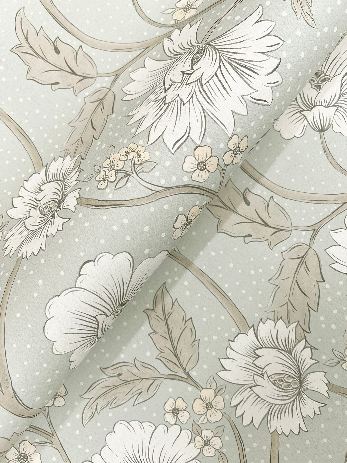 hazel-aqua-floral-trail-wallpaper-york-wallcoverings-4199-83708 - York Wallcoverings Wallpaper