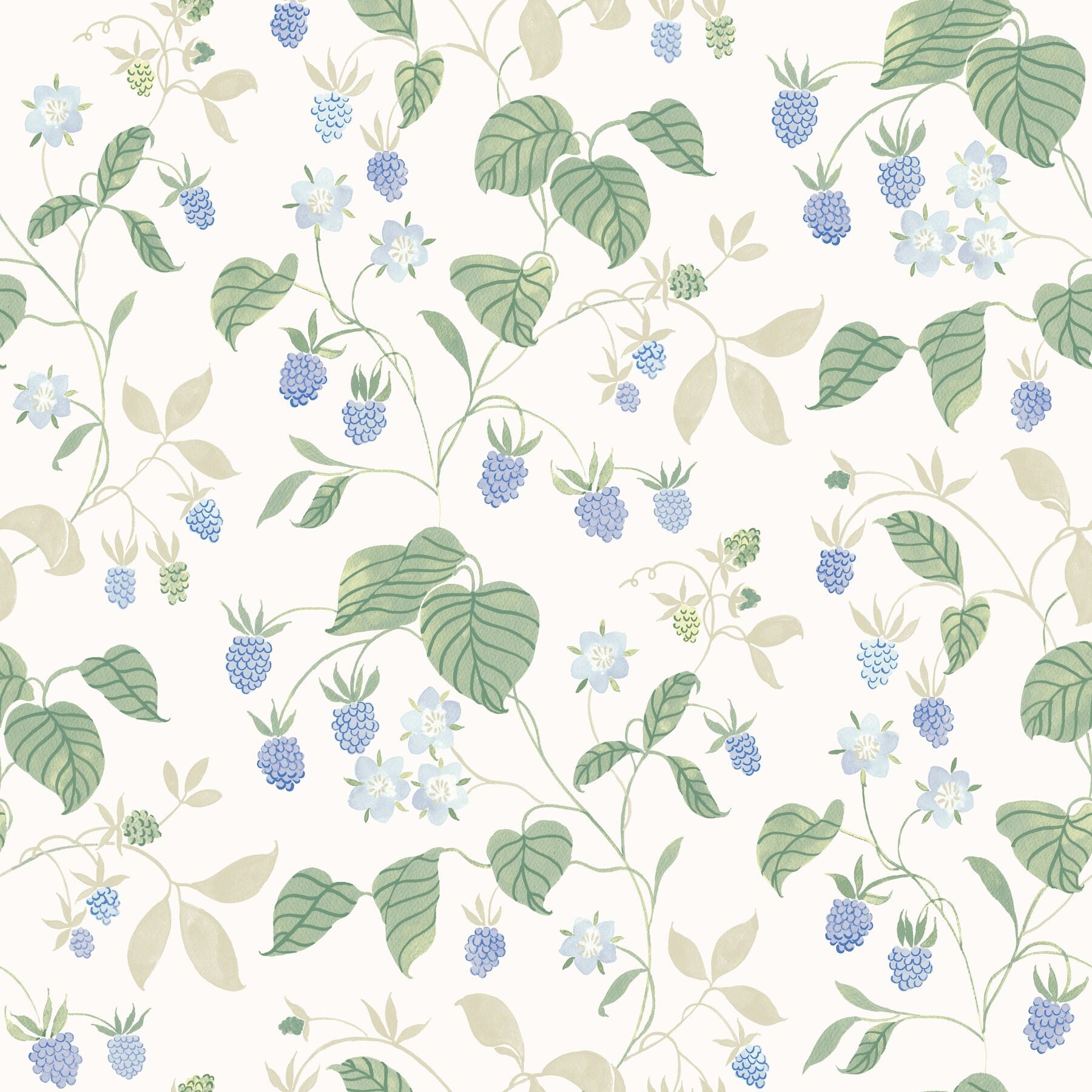 mercy-white-berry-vines-wallpaper-york-wallcoverings-4199-83715 - York Wallcoverings Wallpaper