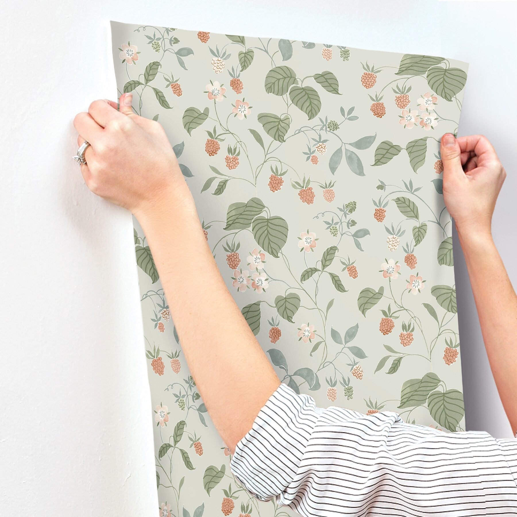 mercy-aqua-berry-vines-wallpaper-york-wallcoverings-4199-83716 - York Wallcoverings Wallpaper