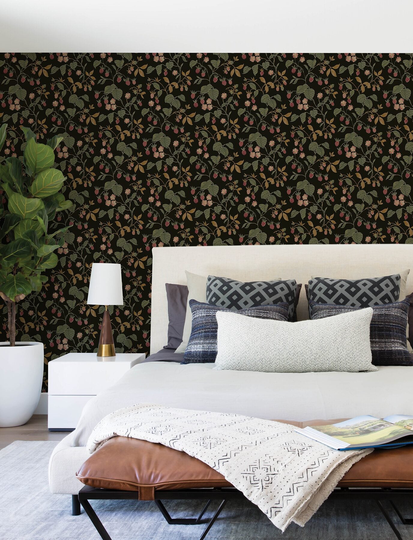 mercy-black-berry-vines-wallpaper-york-wallcoverings-4199-83718 - York Wallcoverings Wallpaper