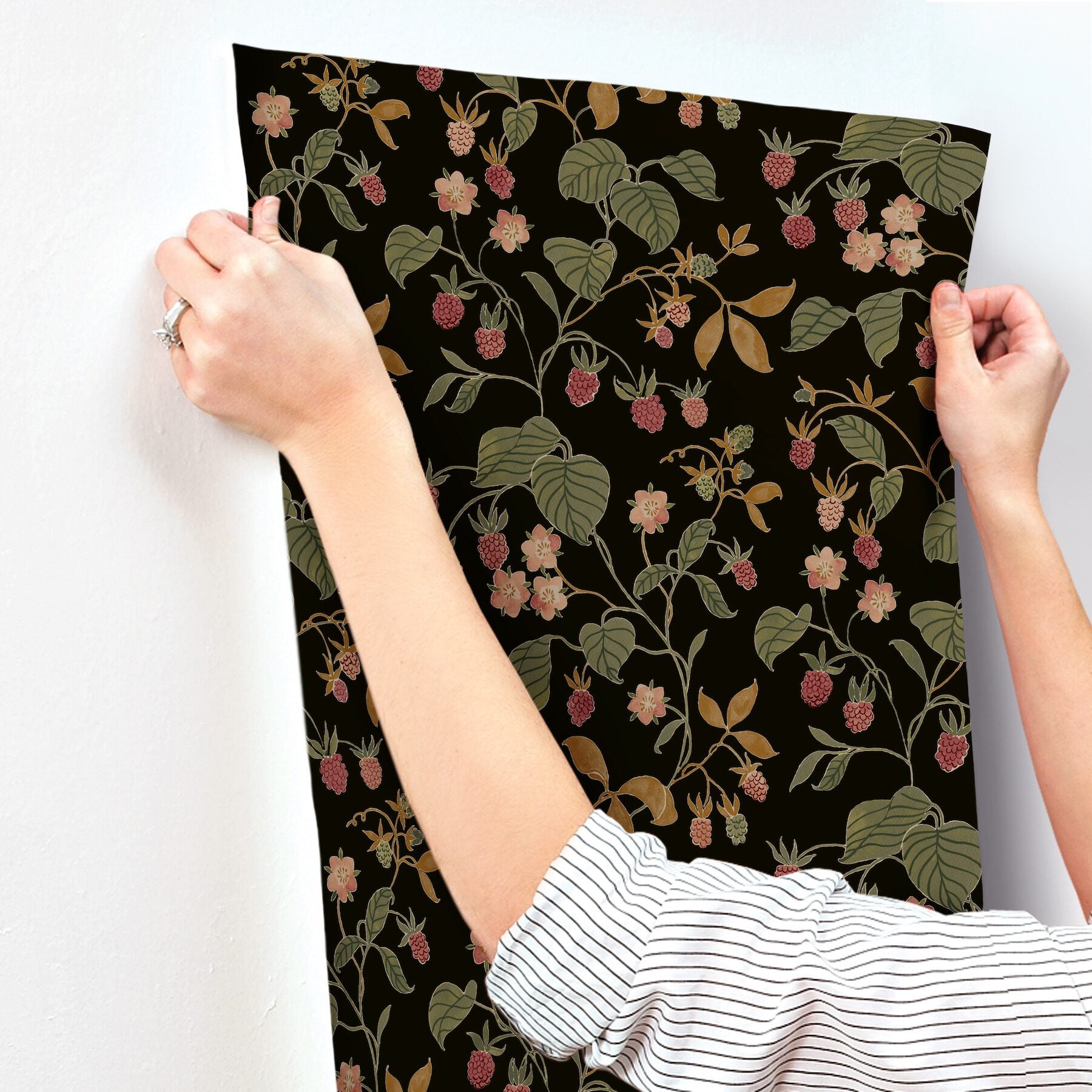 mercy-black-berry-vines-wallpaper-york-wallcoverings-4199-83718 - York Wallcoverings Wallpaper