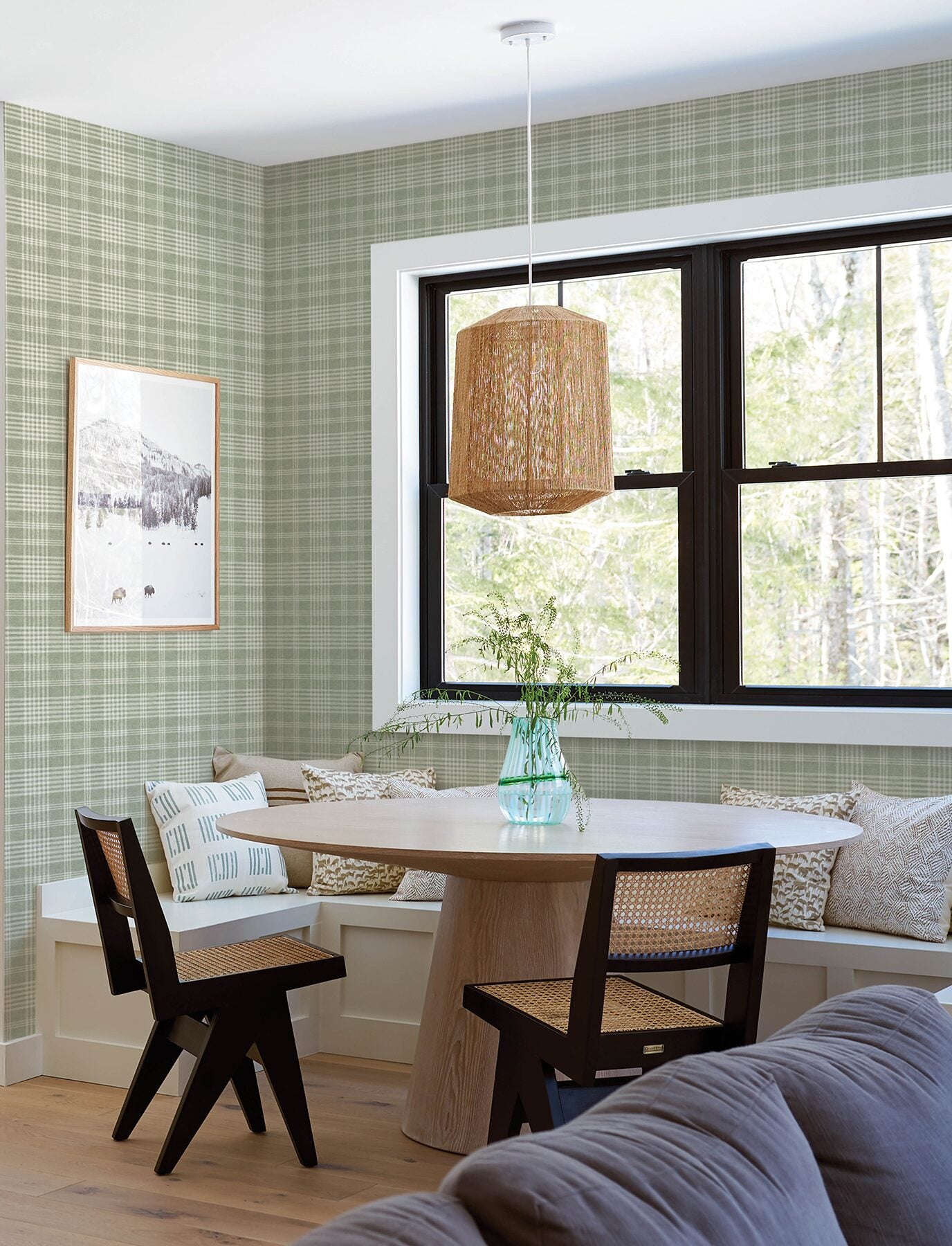 perry-green-plaid-wallpaper-york-wallcoverings-4199-83732 - York Wallcoverings Wallpaper