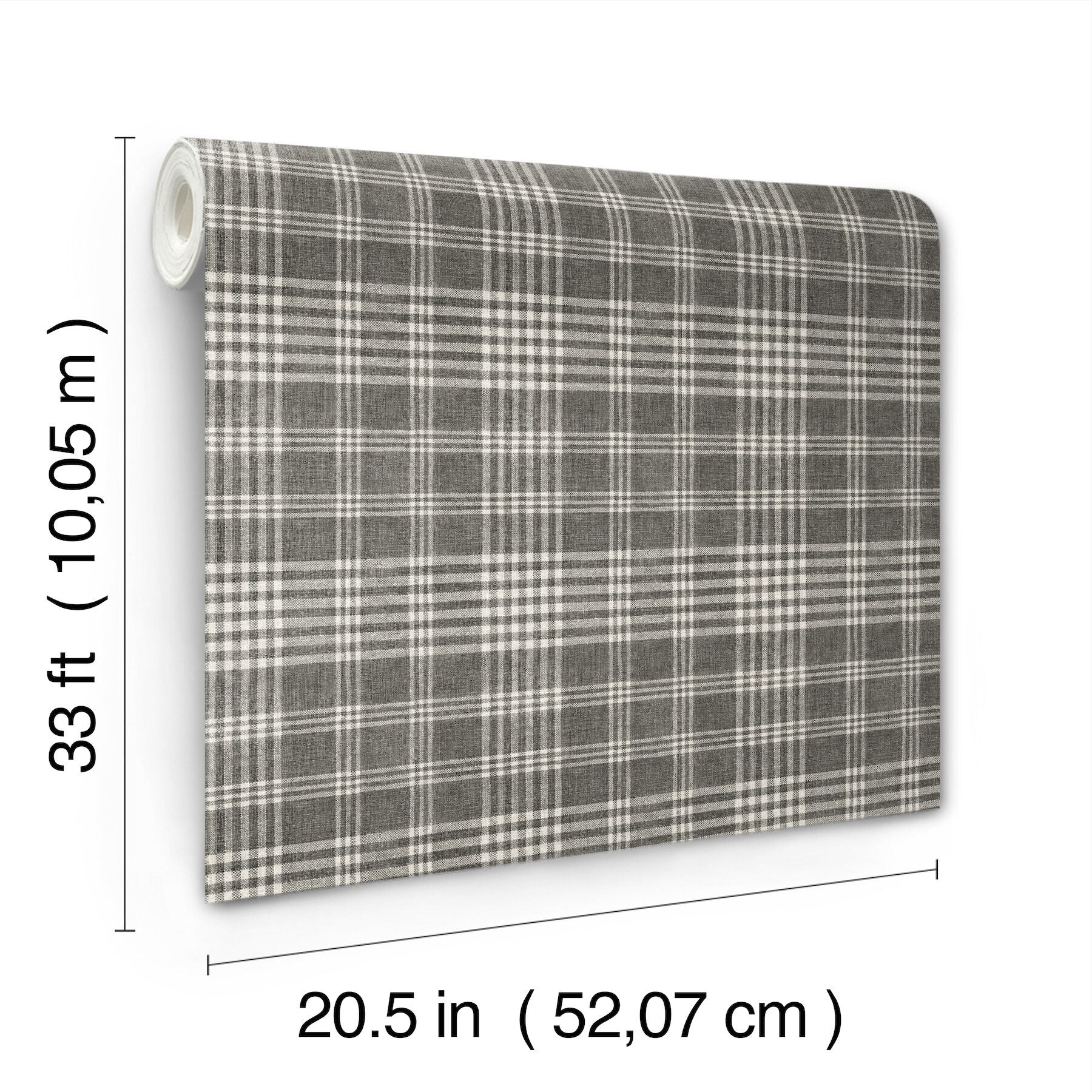 perry-black-plaid-wallpaper-york-wallcoverings-4199-83734 - York Wallcoverings Wallpaper
