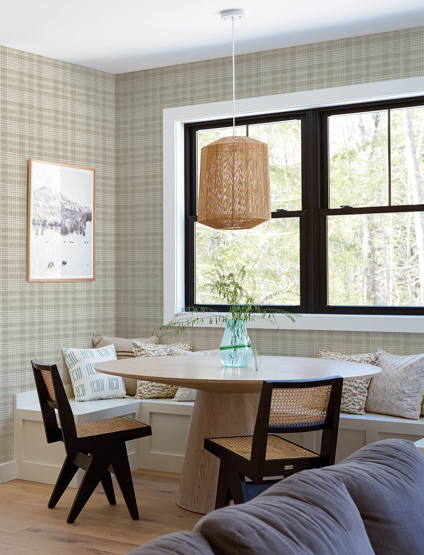 perry-taupe-plaid-wallpaper-york-wallcoverings-4199-83735 - York Wallcoverings Wallpaper