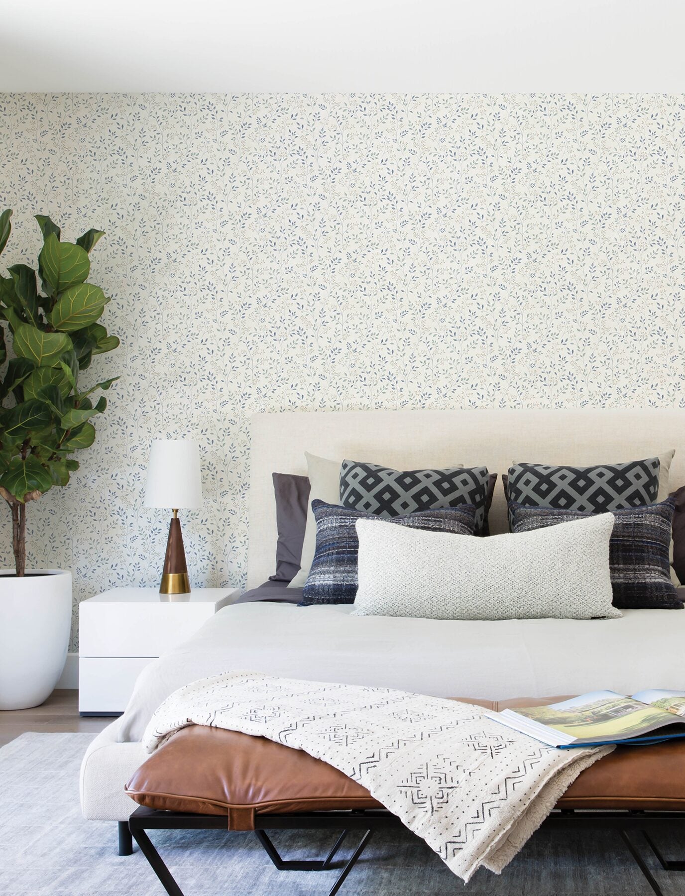 galena-blue-botanical-trail-wallpaper-york-wallcoverings-4199-83742 - York Wallcoverings Wallpaper