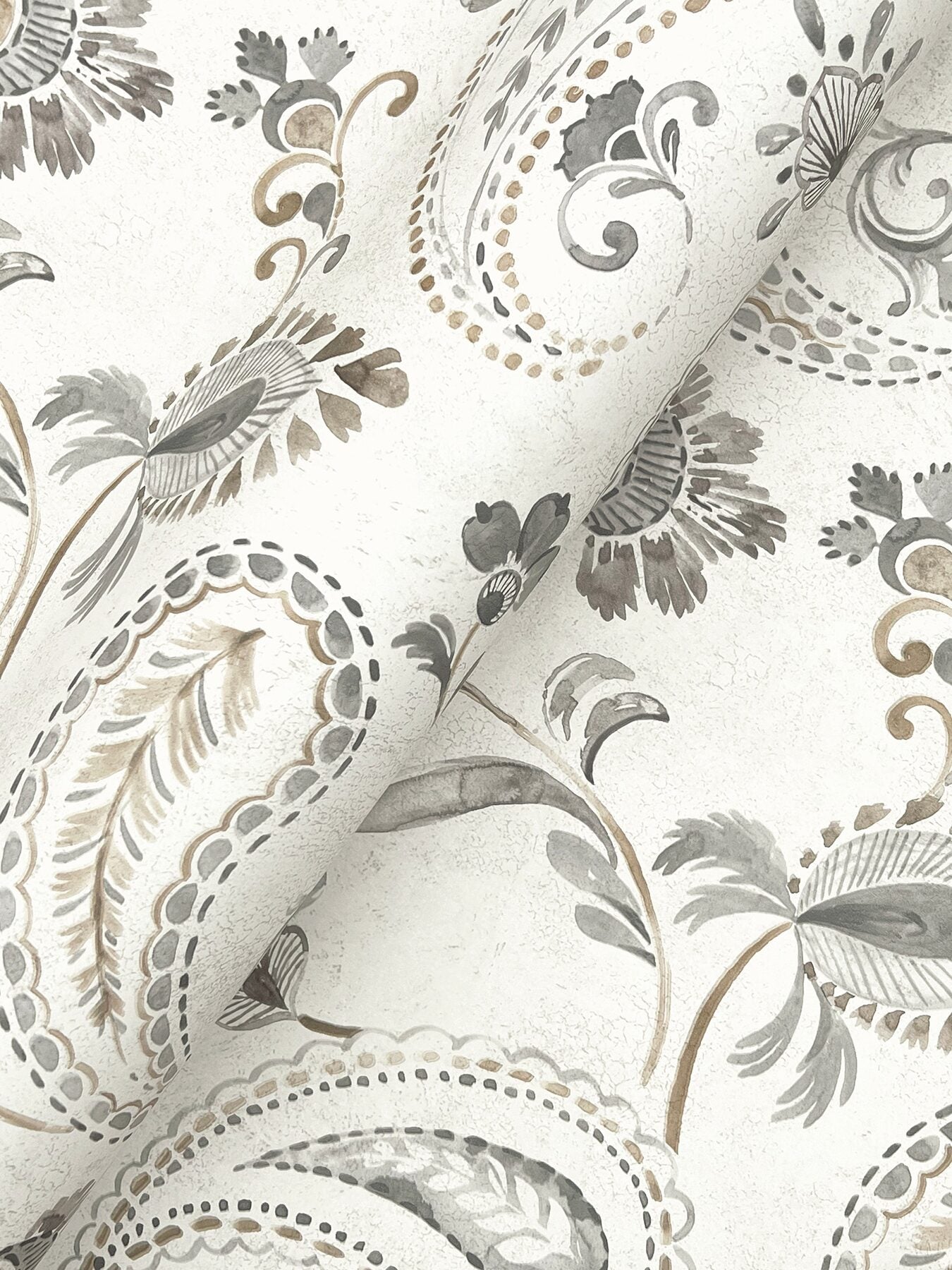 darlene-slate-jacobean-wallpaper-york-wallcoverings-4199-83745 - York Wallcoverings Wallpaper