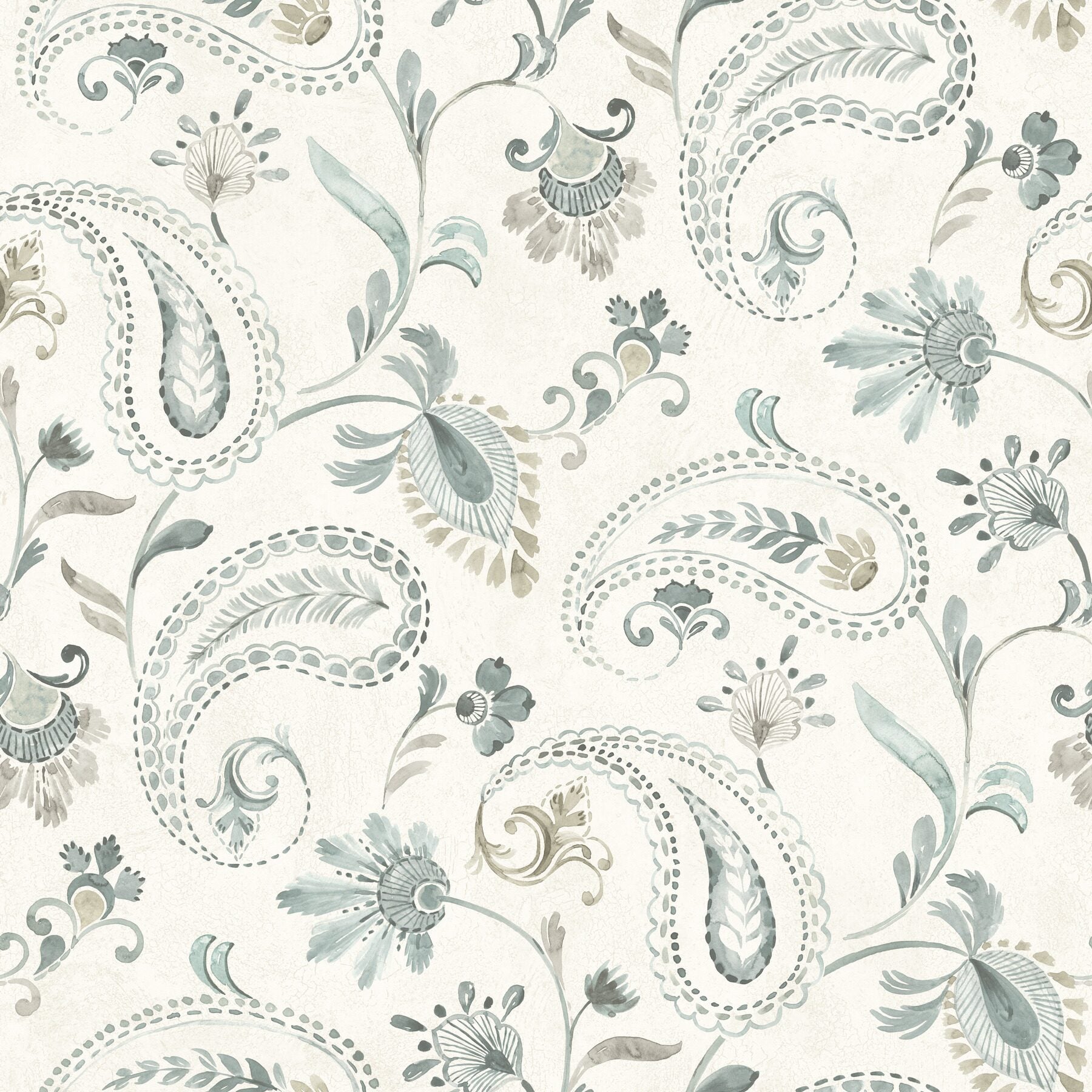 darlene-aqua-jacobean-wallpaper-york-wallcoverings-4199-83746 - York Wallcoverings Wallpaper