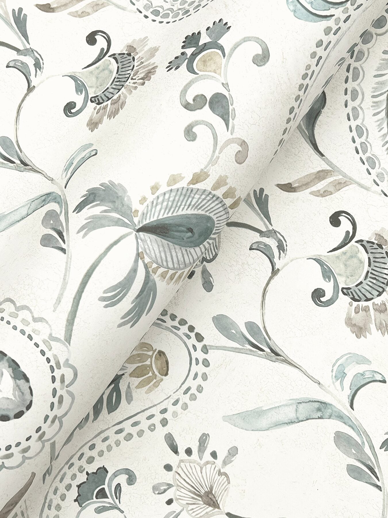 darlene-aqua-jacobean-wallpaper-york-wallcoverings-4199-83746 - York Wallcoverings Wallpaper