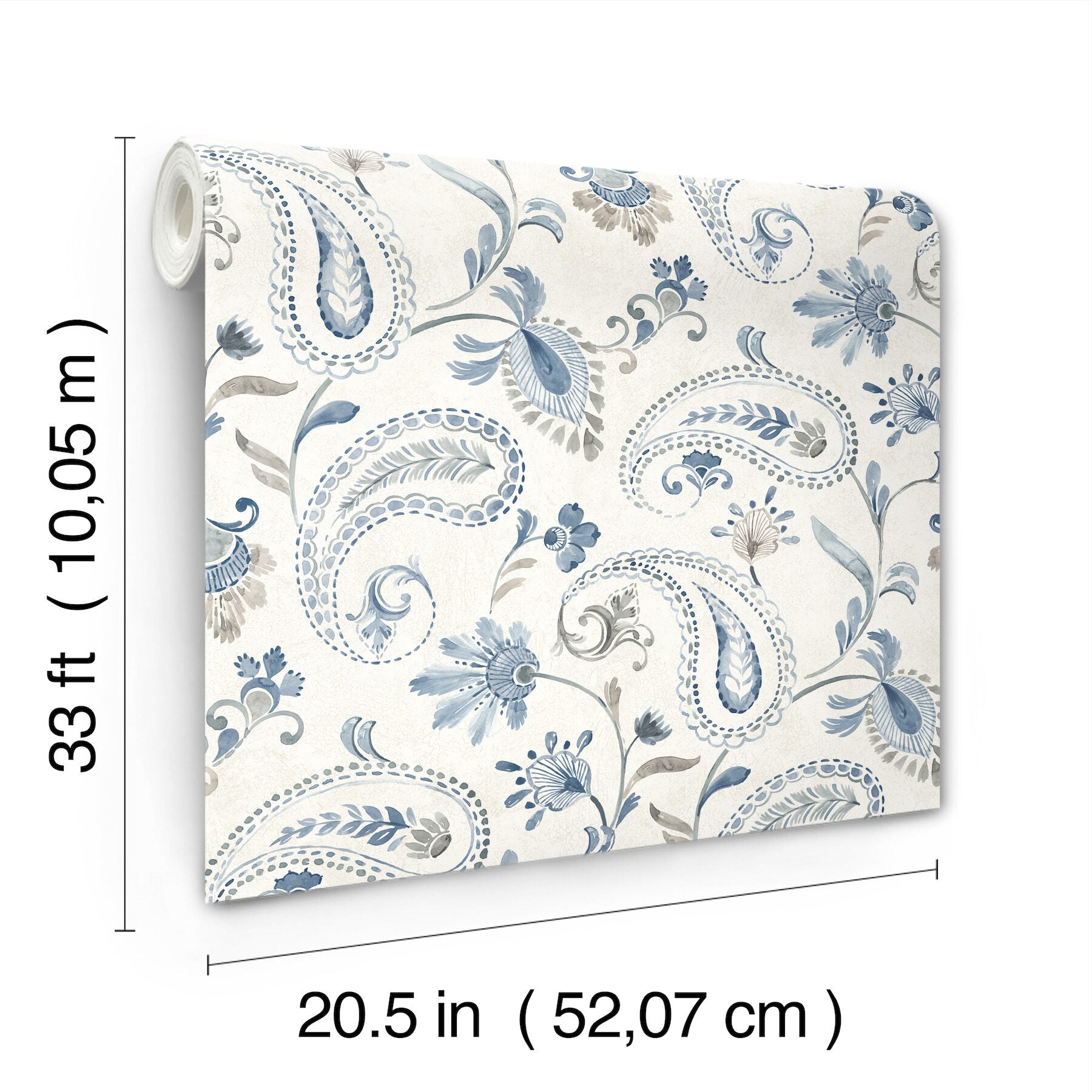darlene-blue-jacobean-wallpaper-york-wallcoverings-4199-83748 - York Wallcoverings Wallpaper