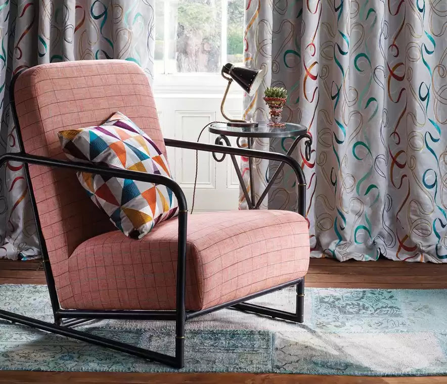 Rialto Calli Silver/Charcoal - Osborne & Little - F7200-05 -Fabric